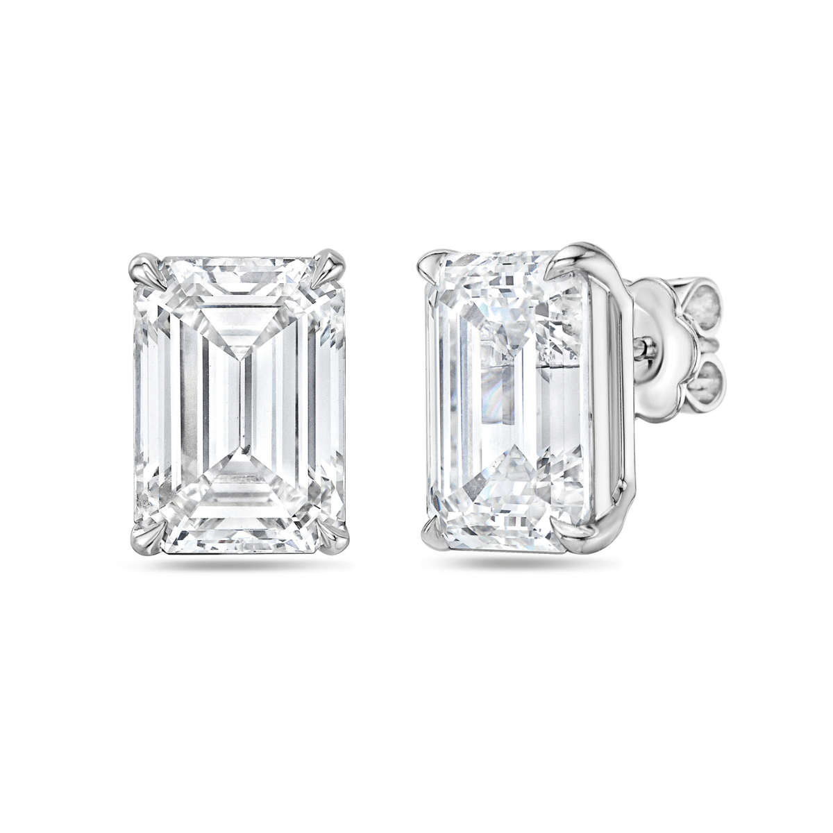 emerald diamond earrings