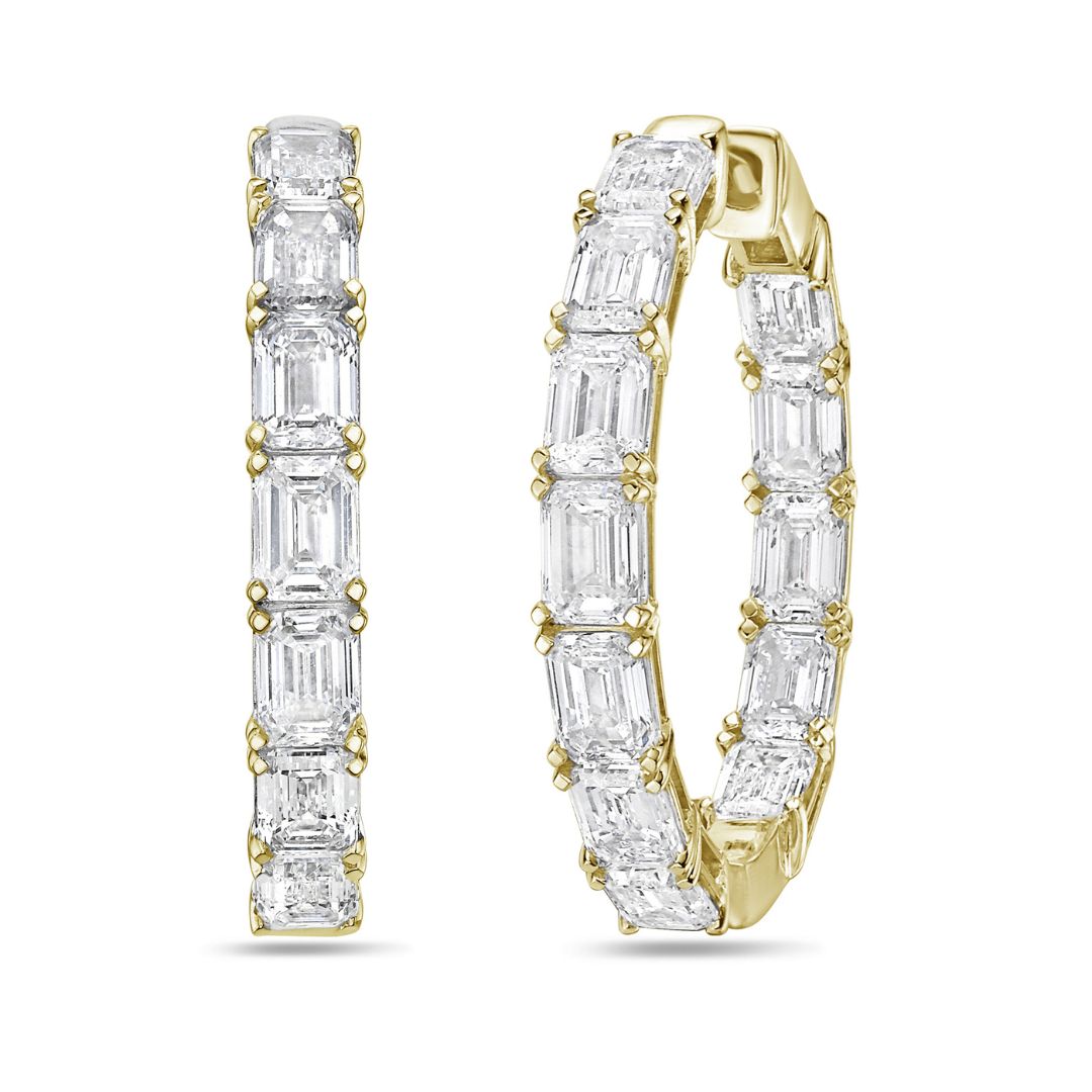 emerald shape earrings