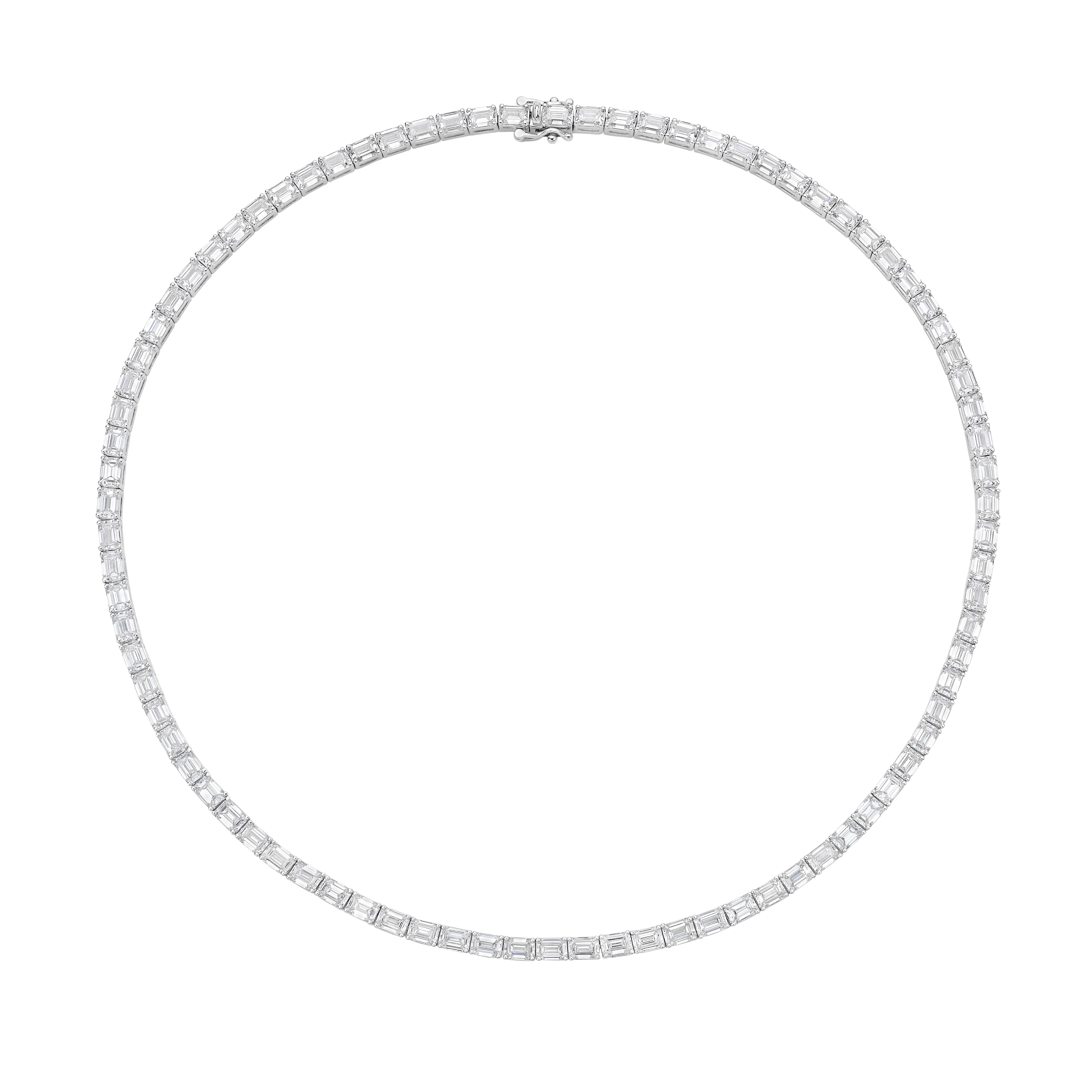 emerald tennis necklace
