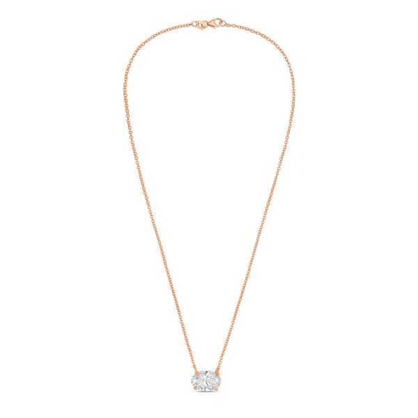 gold necklace with a diamond pendant