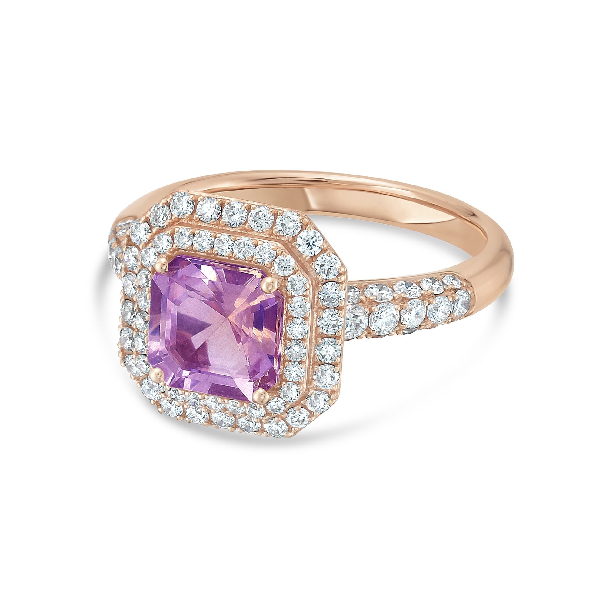 Tourmaline Double Halo Ring