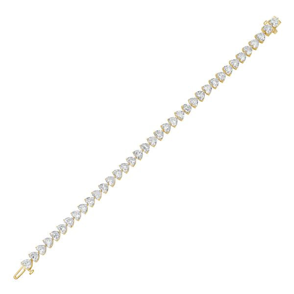 Lab Grown Heart Diamond Tennis Bracelet