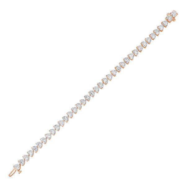 Lab Grown Heart Diamond Tennis Bracelet