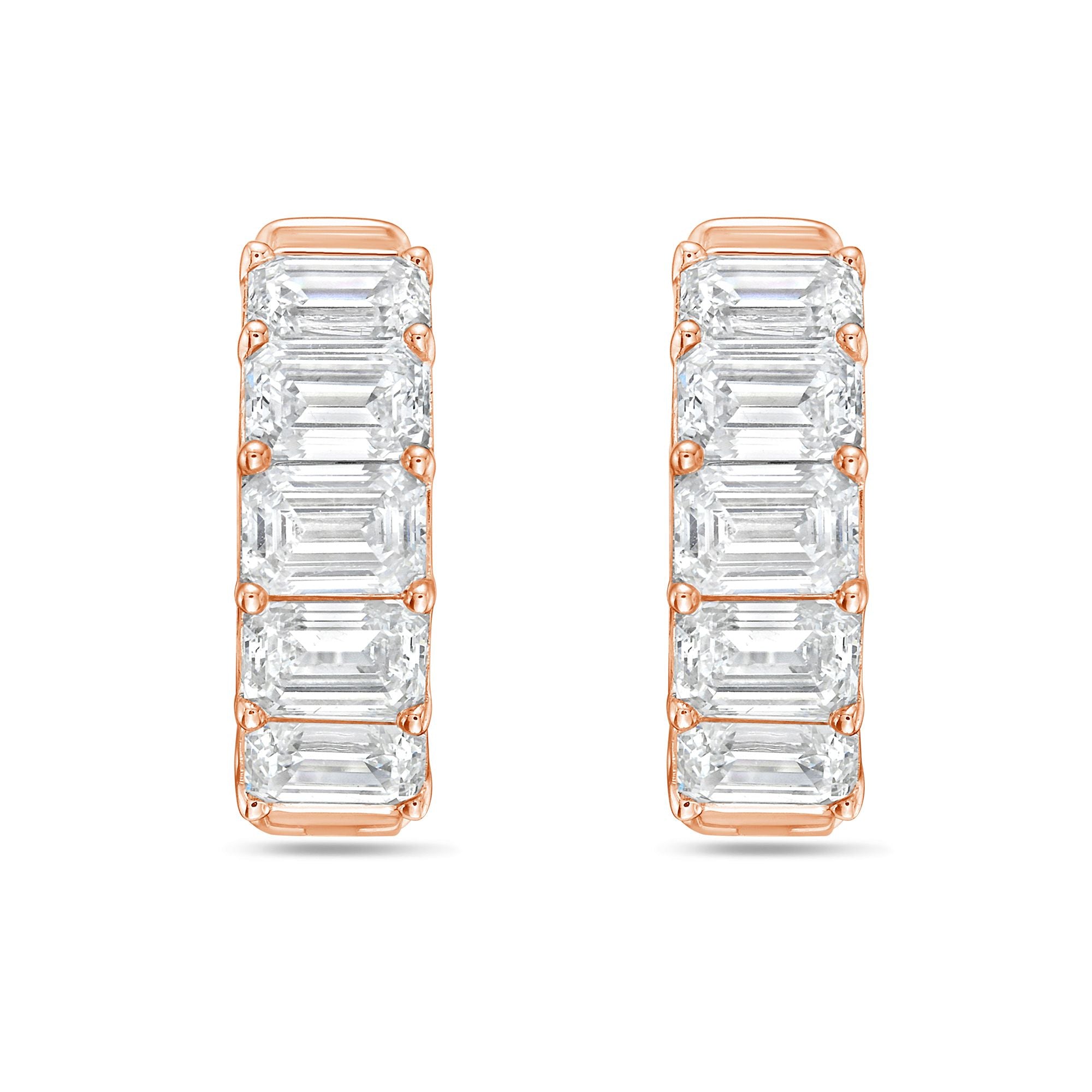 huggie diamond earrings