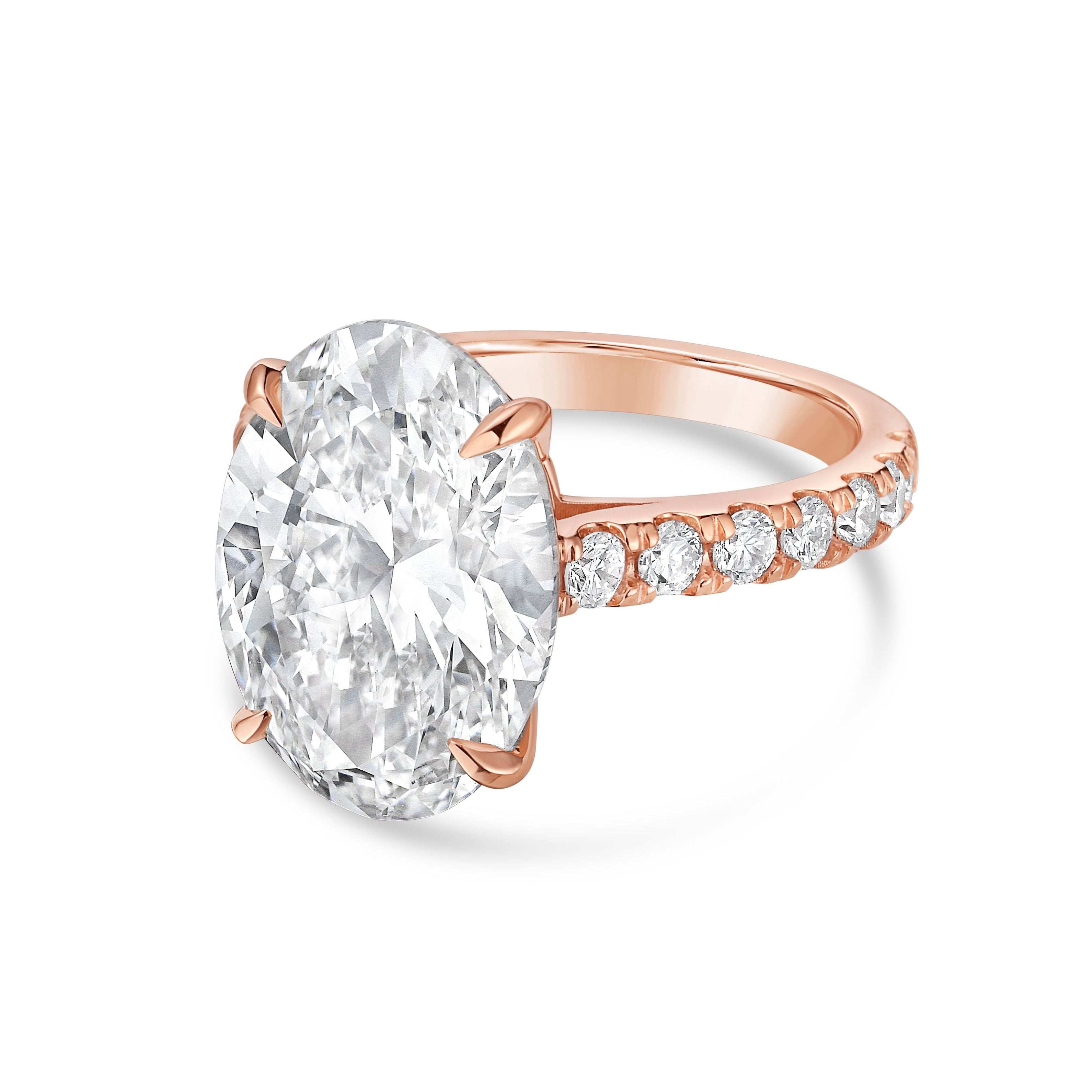 Lab Grown Oval Pave Ring