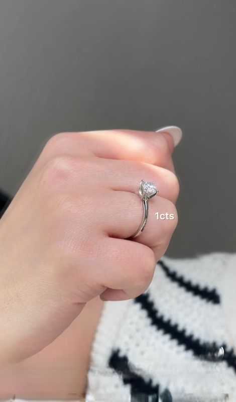 Lab Grown Round Solitaire Engagement Ring
