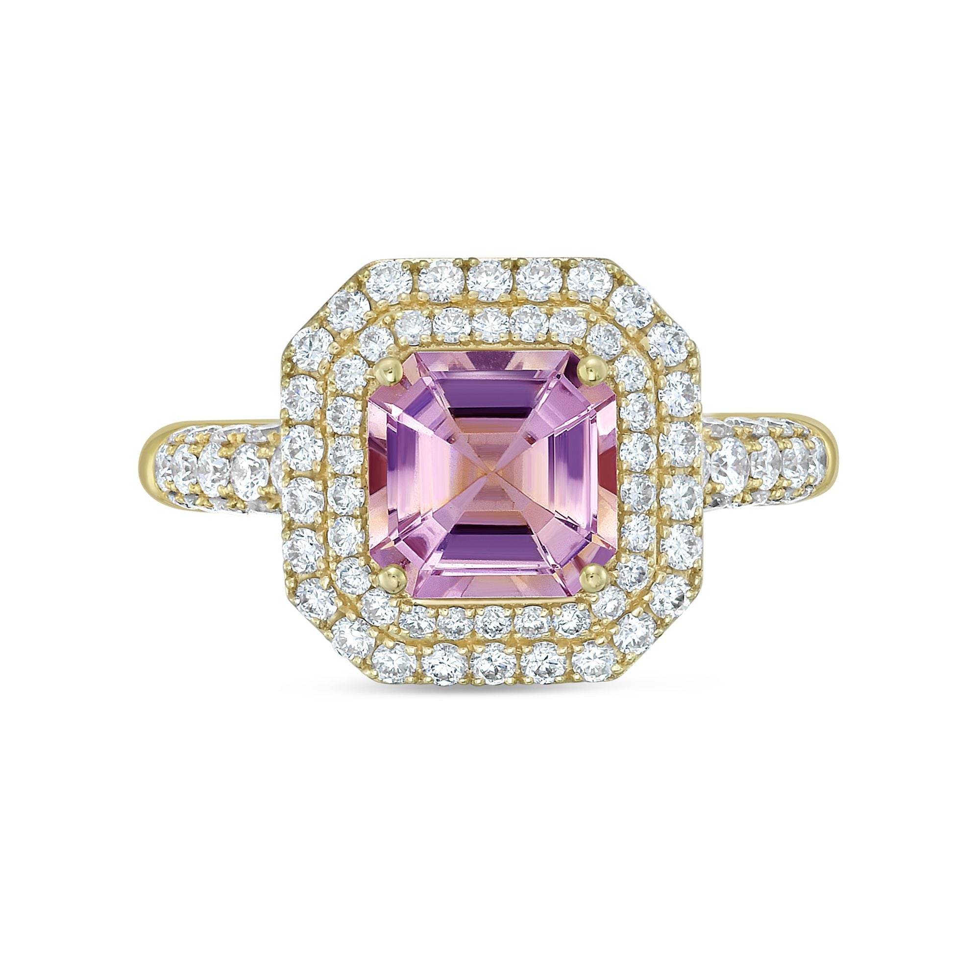 Tourmaline Double Halo Ring