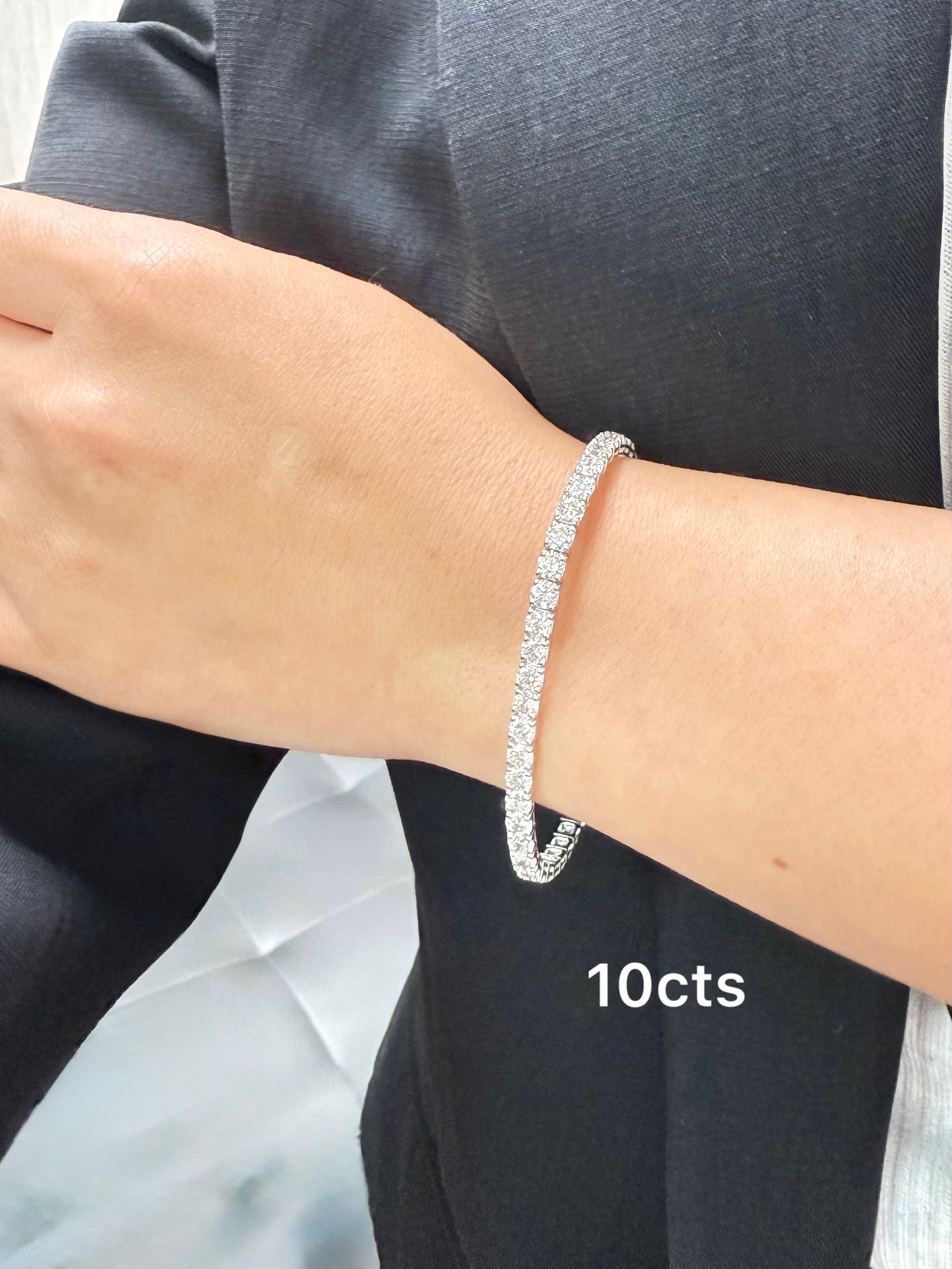 Lab Grown Round Diamond Tennis Bracelet