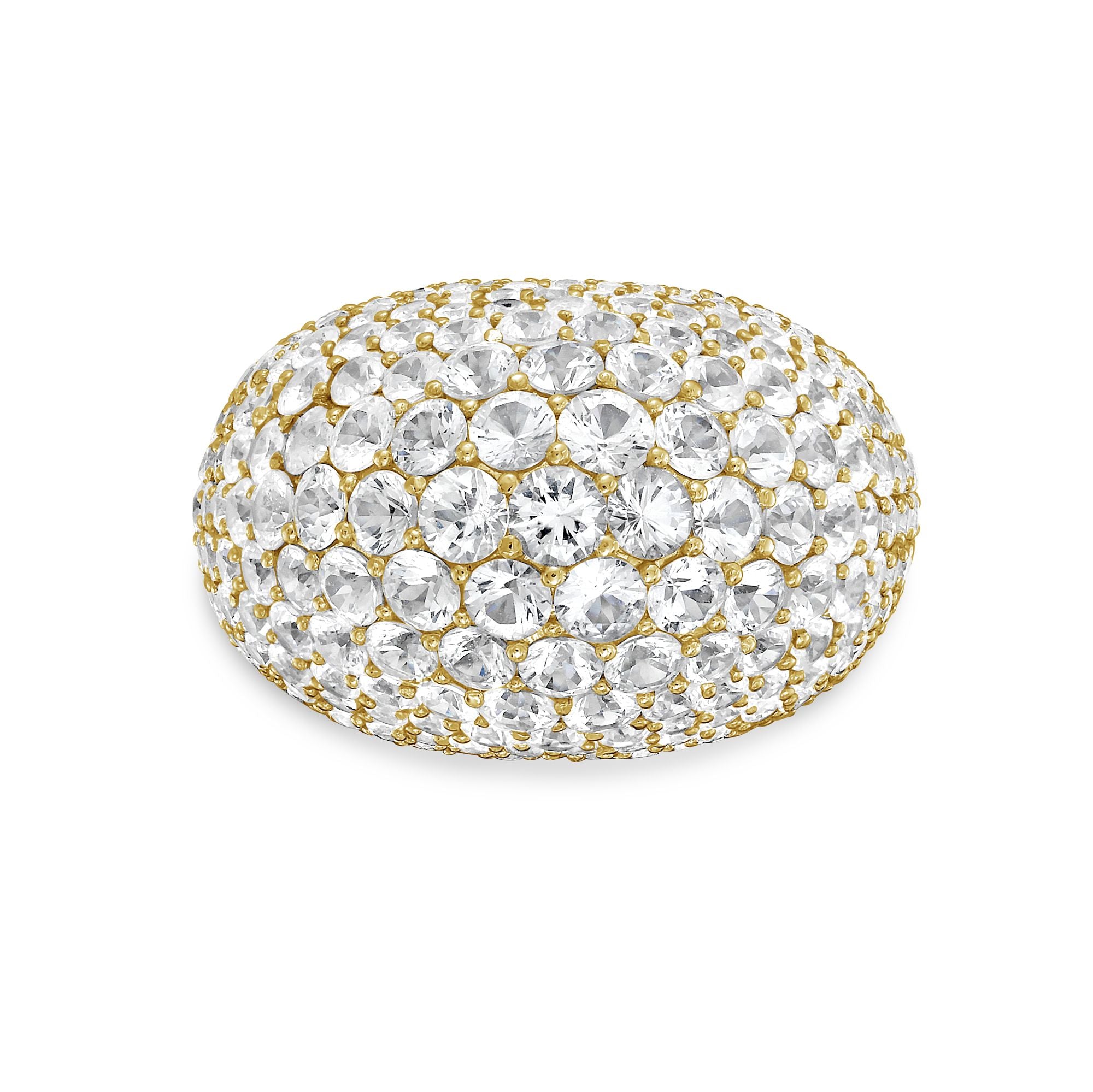 White Sapphire Dome Ring
