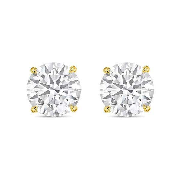 lab created 4 prong diamond studs