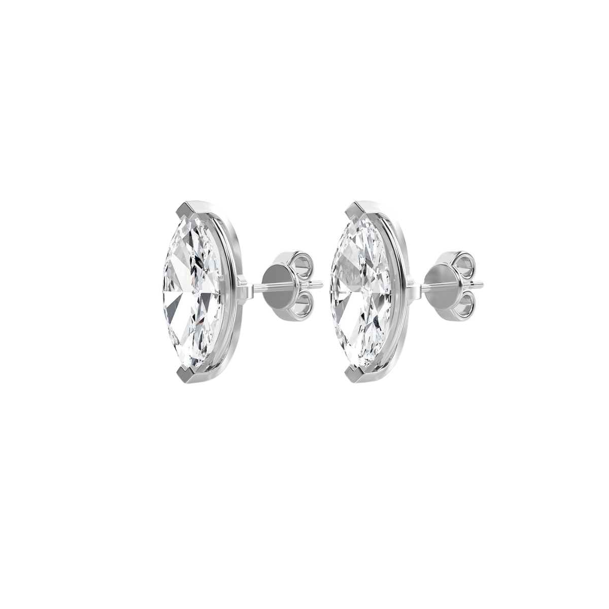 lab grown marquise diamond studs