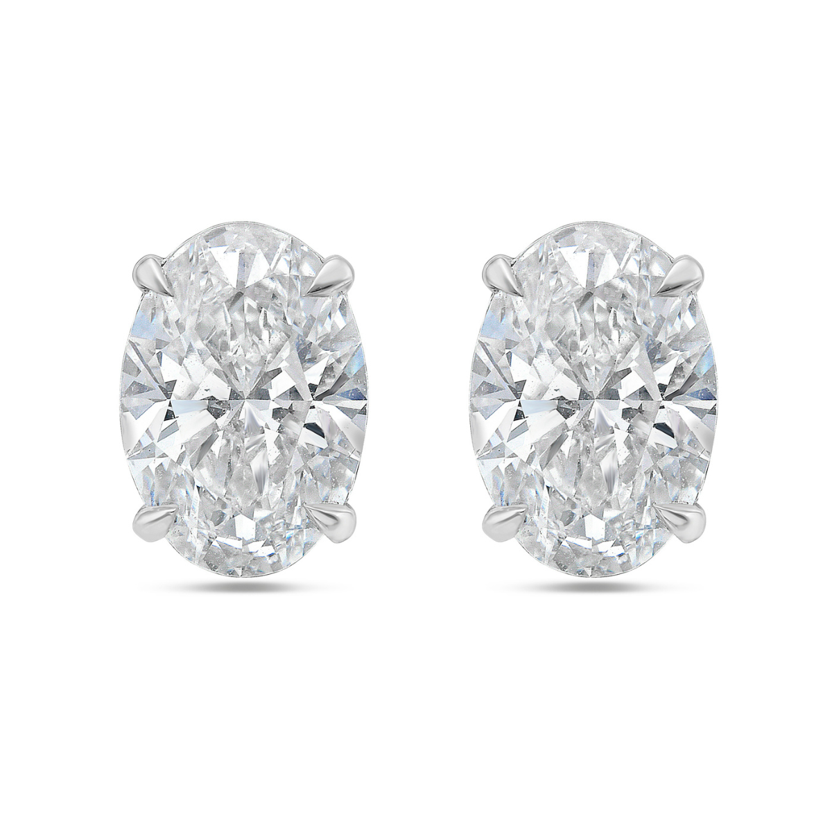 lab grown oval diamond earrings