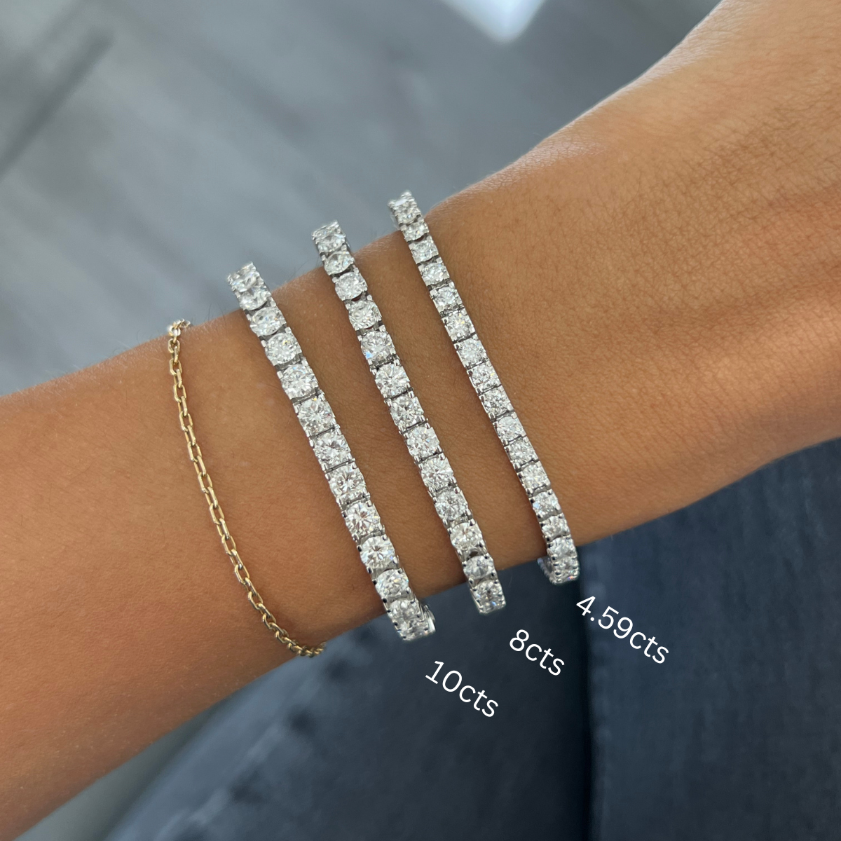 Lab Grown Round Diamond Tennis Bracelet