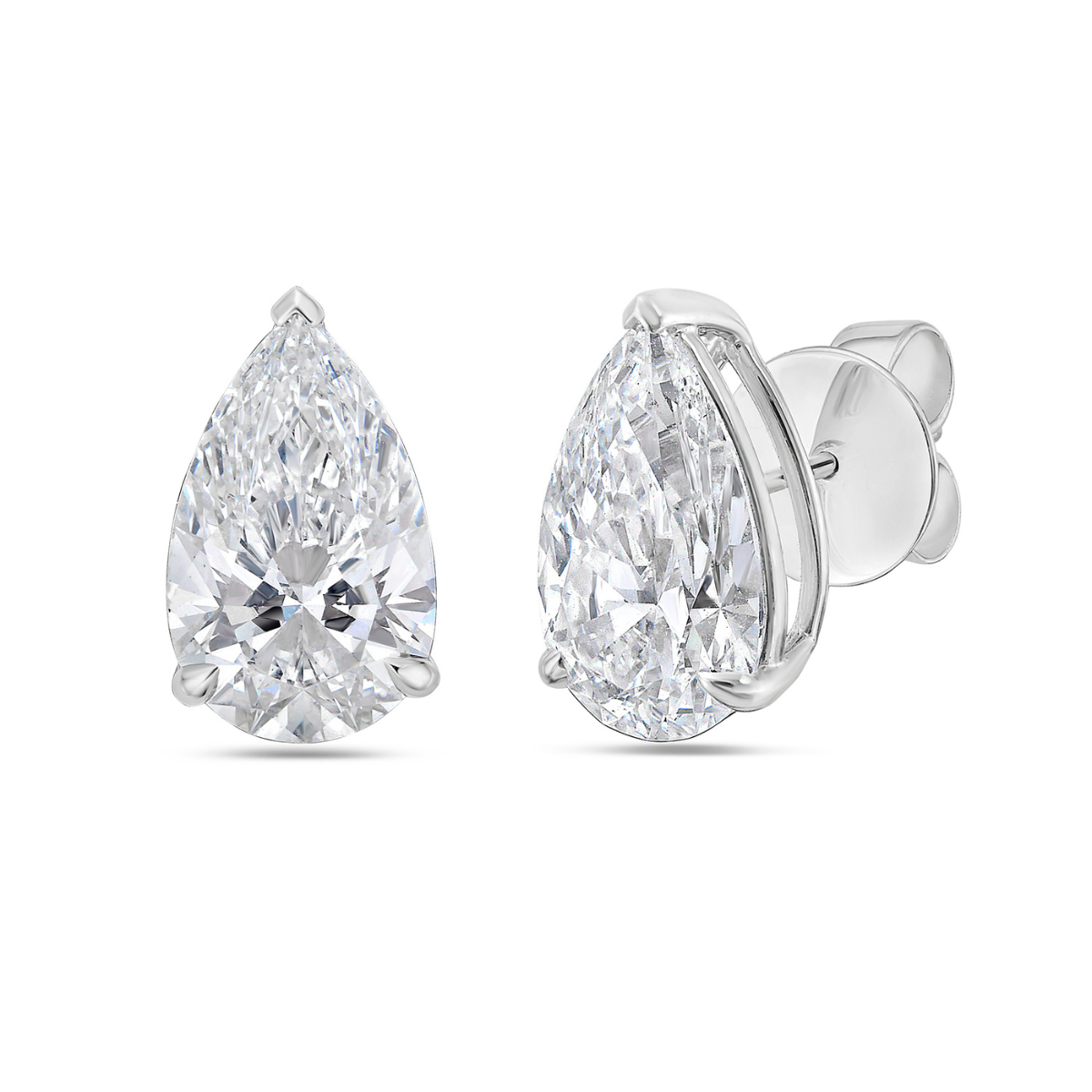 Lab Grown Pear Diamond Studs