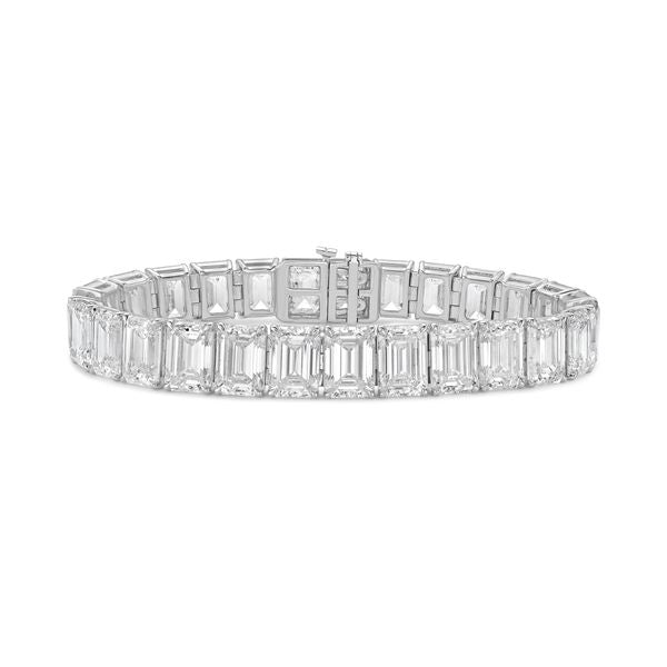 Emerald Cut Diamond Tennis Bracelet