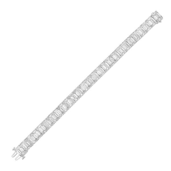 Lab Grown Diamond Emerald Tennis Bracelet