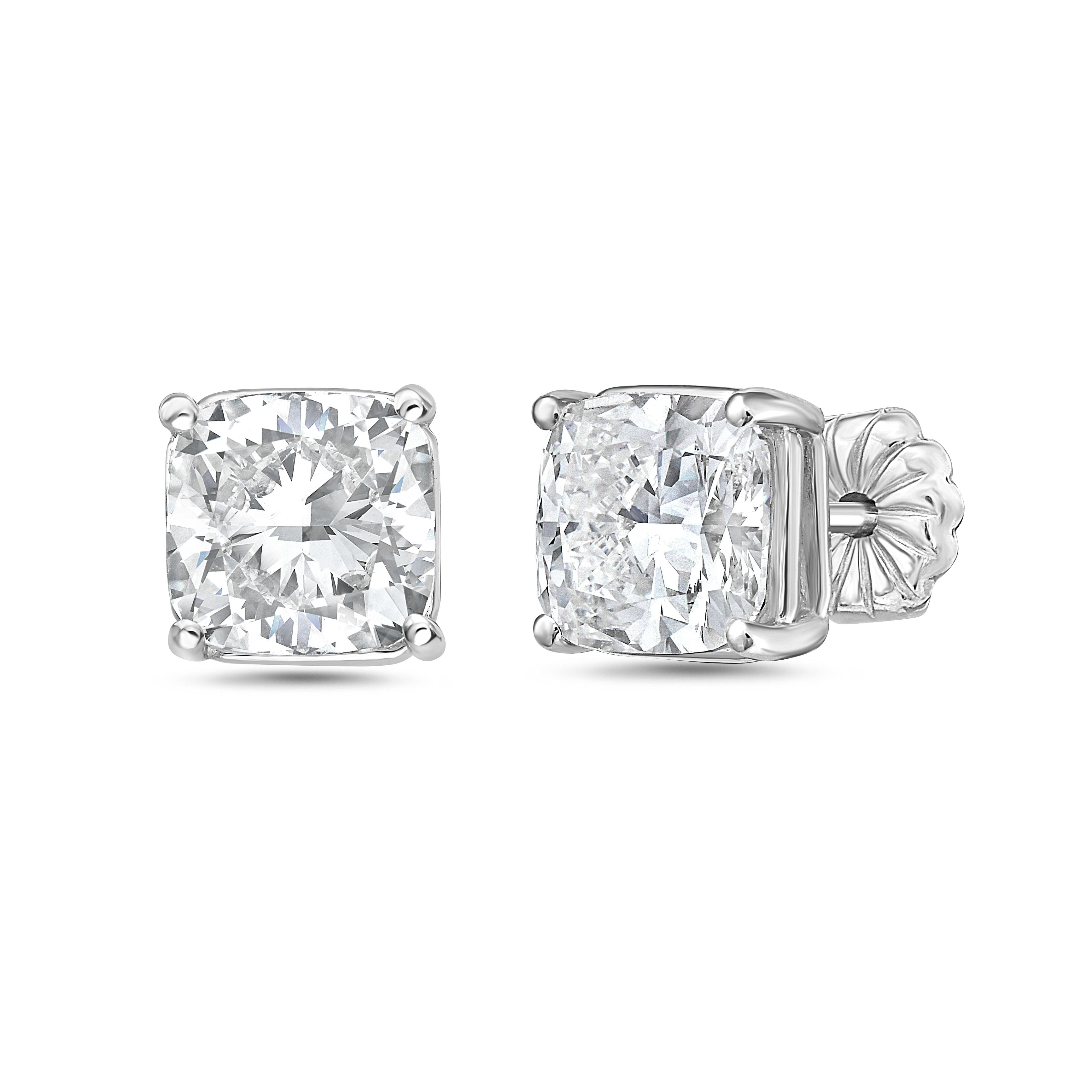 Lab Grown Cushion Diamond Studs