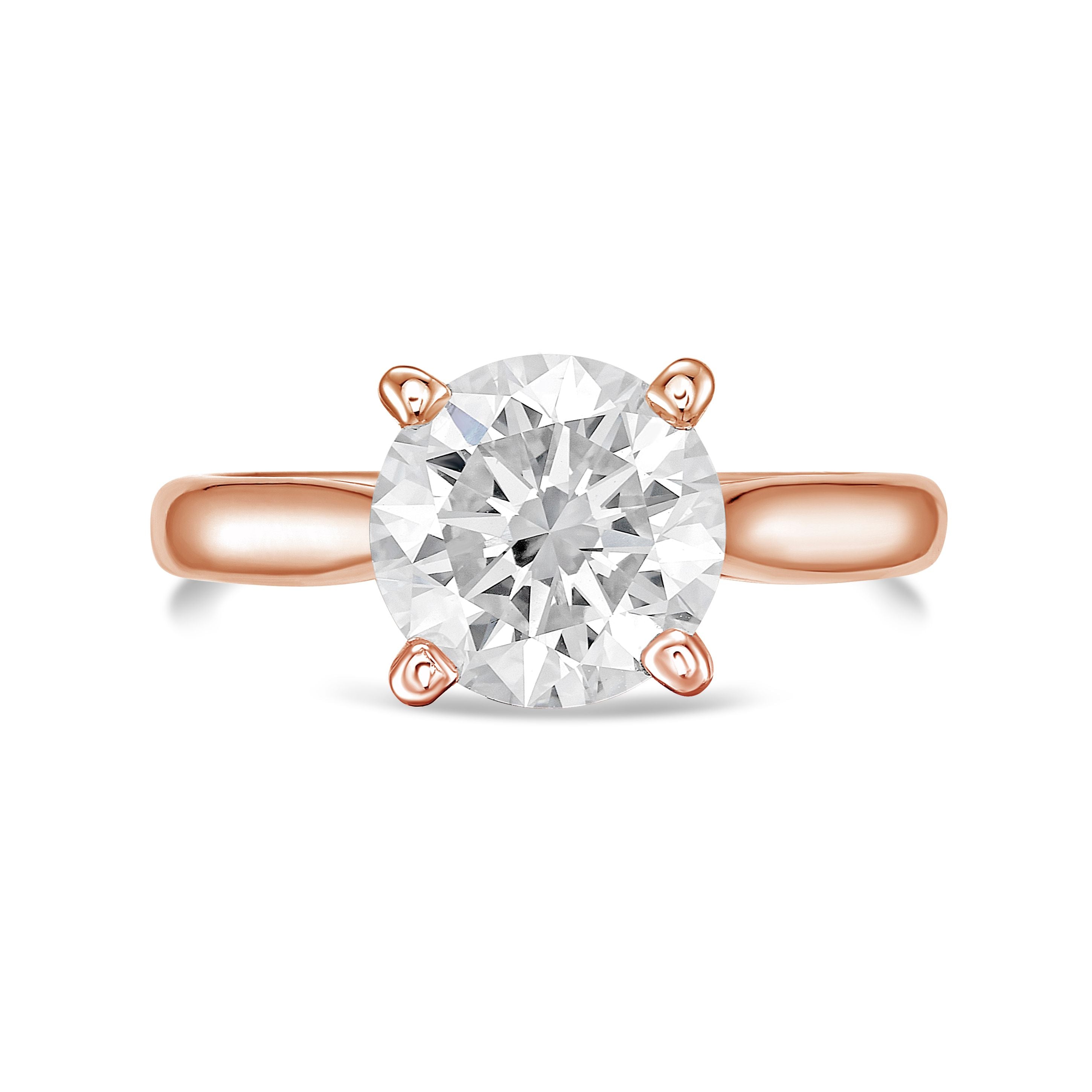 Lab Grown Round Solitaire Engagement Ring