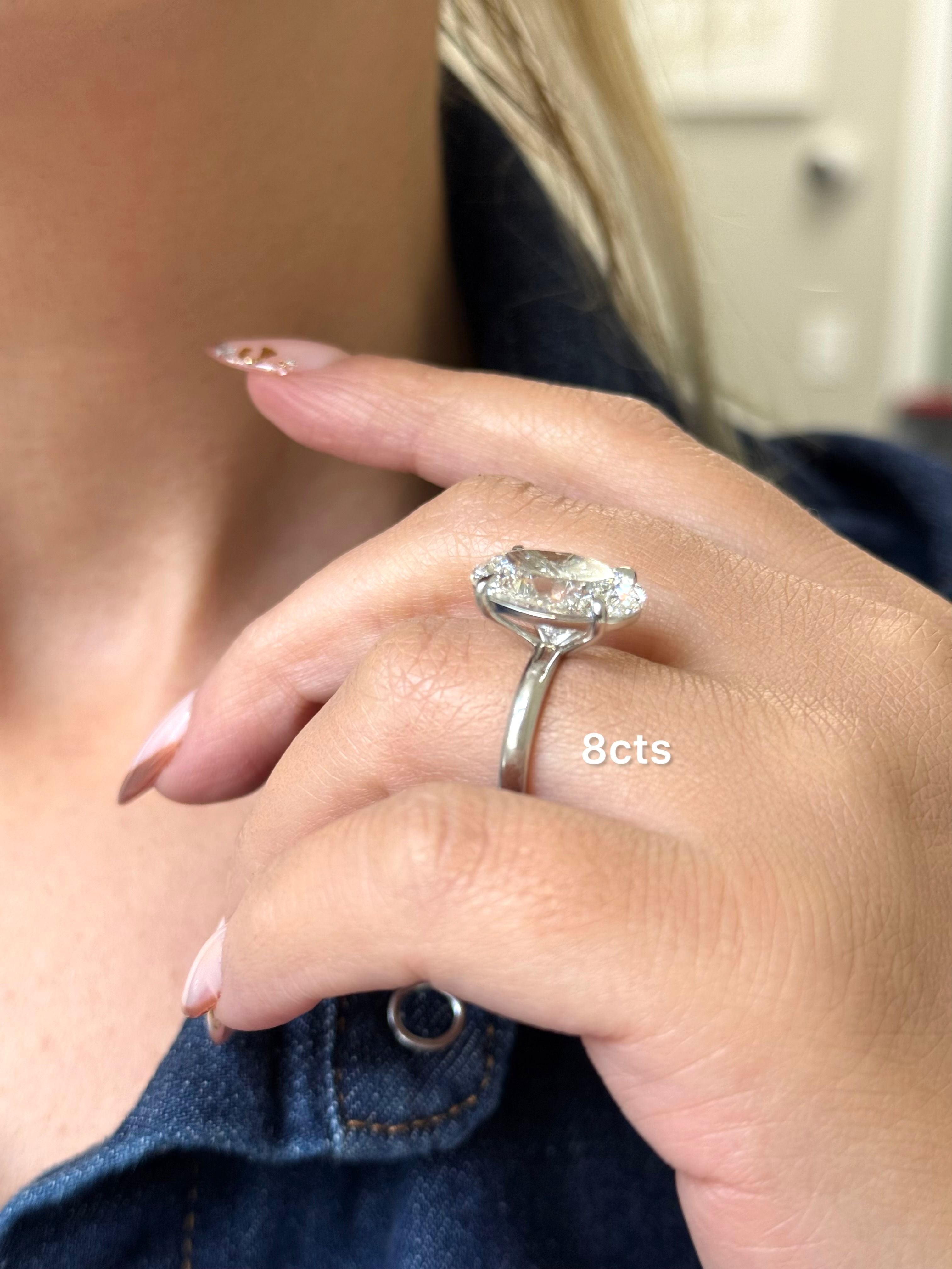 Lab Grown Oval Diamond Engagement Ring