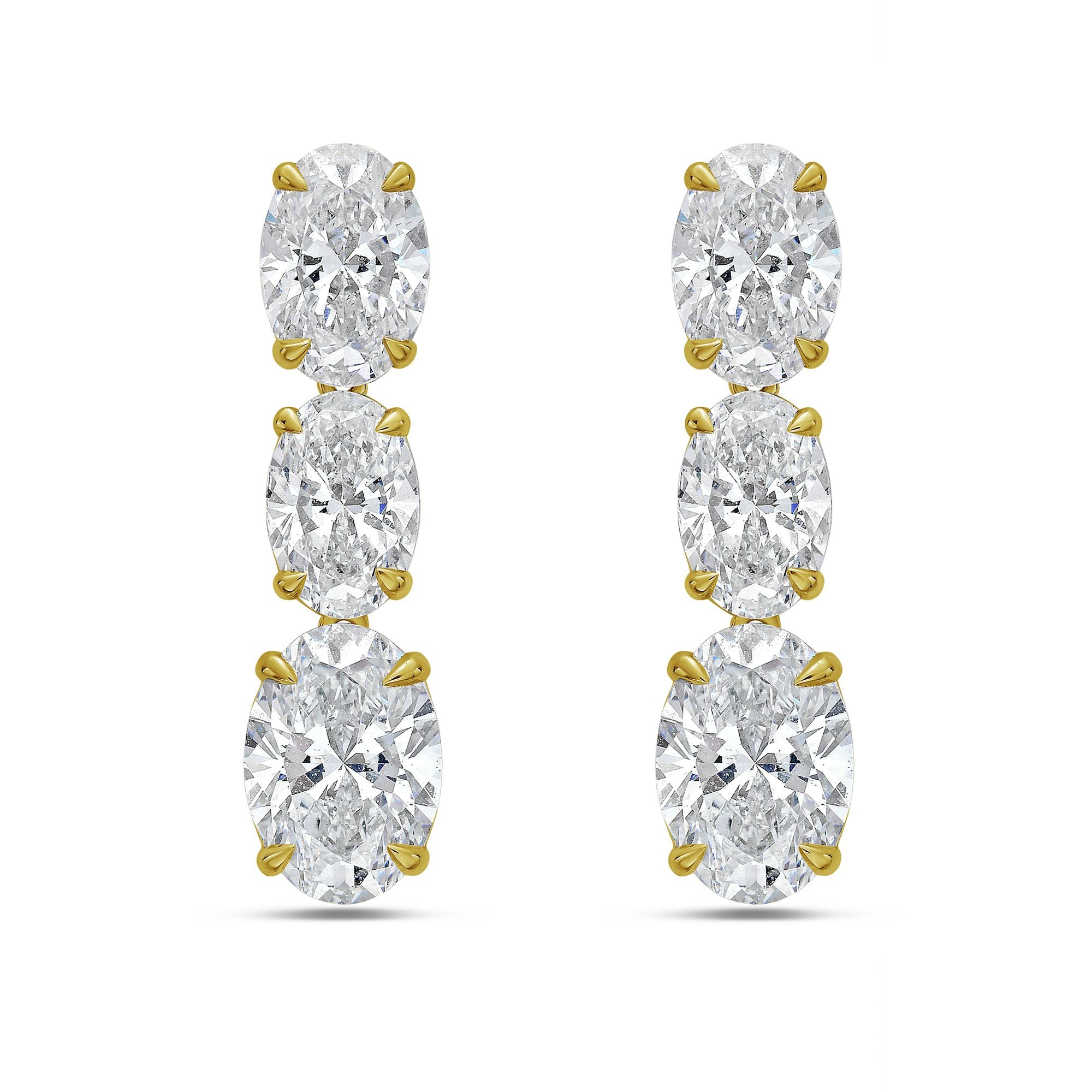 oval diamond earrings