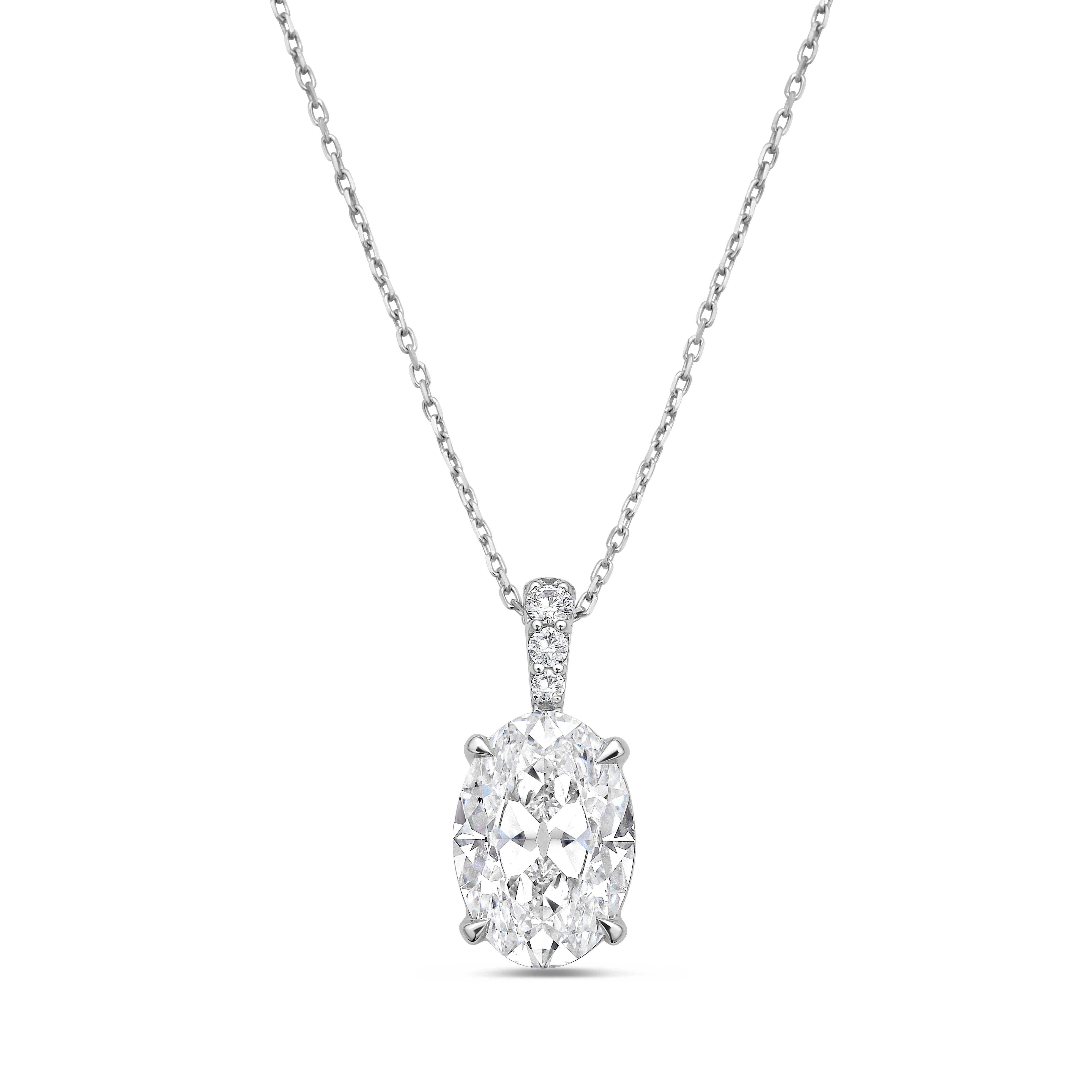 oval diamond necklace