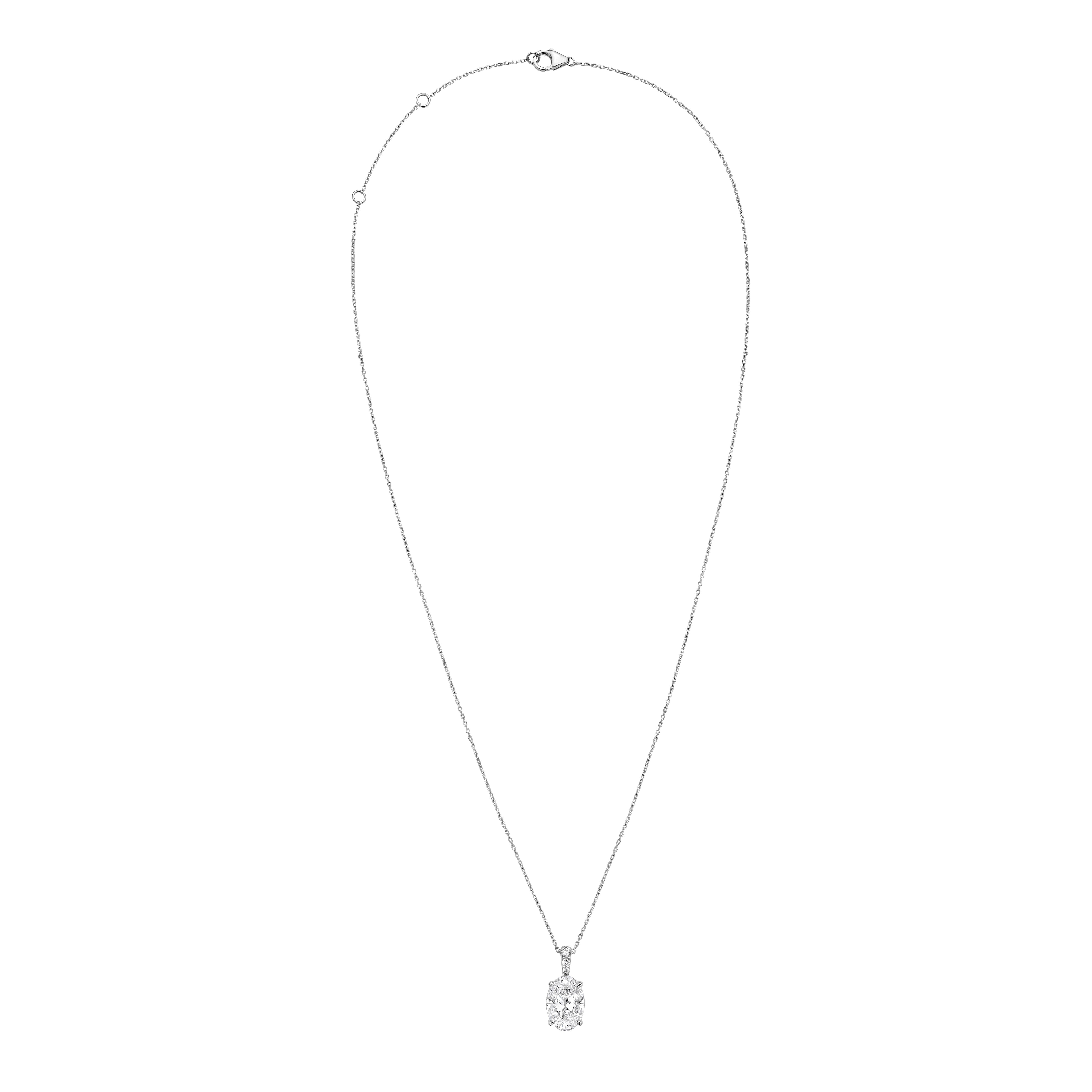 oval diamond pendant