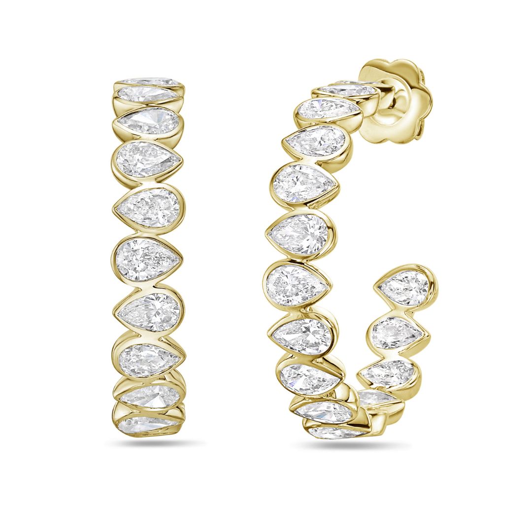 pear hoop earrings