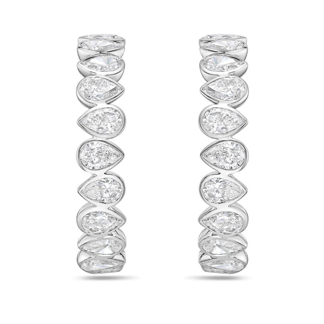 pear shaped hoop earrings