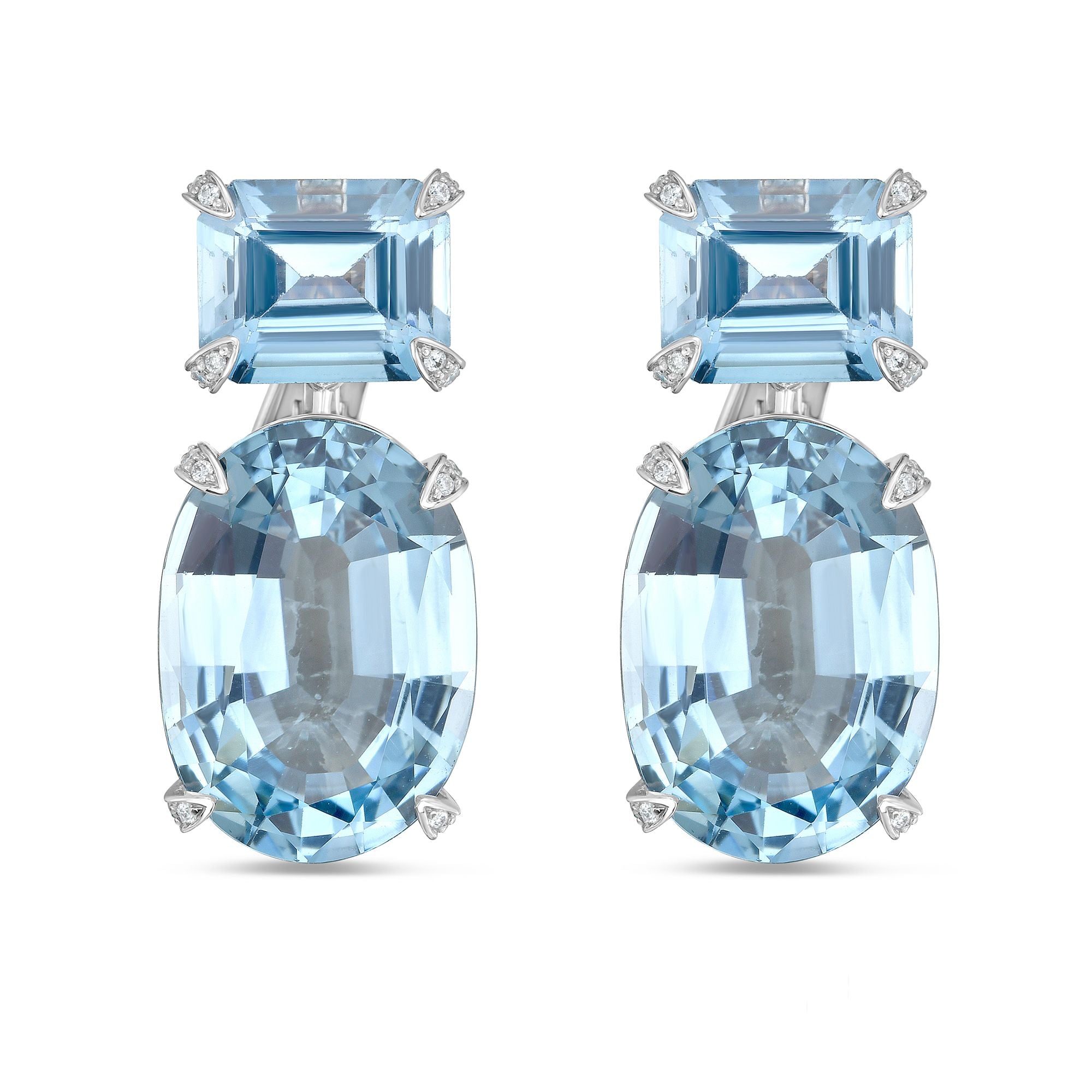 Blue Topaz Diamond Fashion Earrings