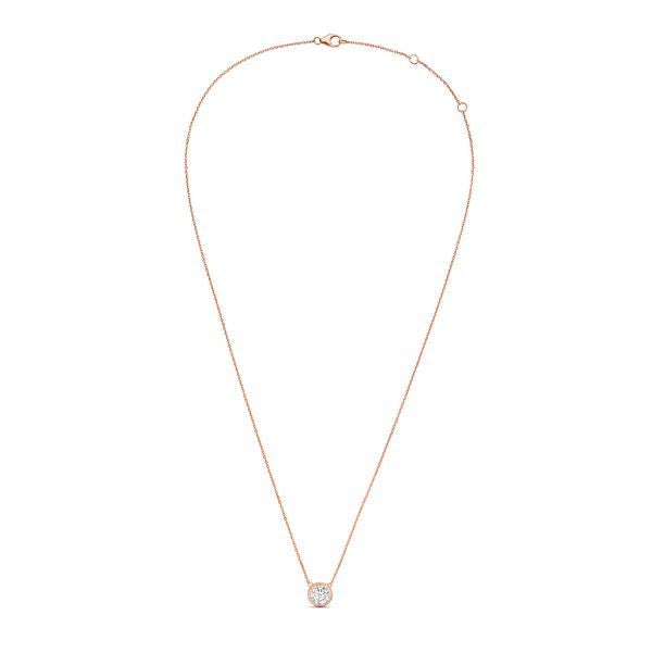 Lab Grown Round Diamond Bezel Pendant