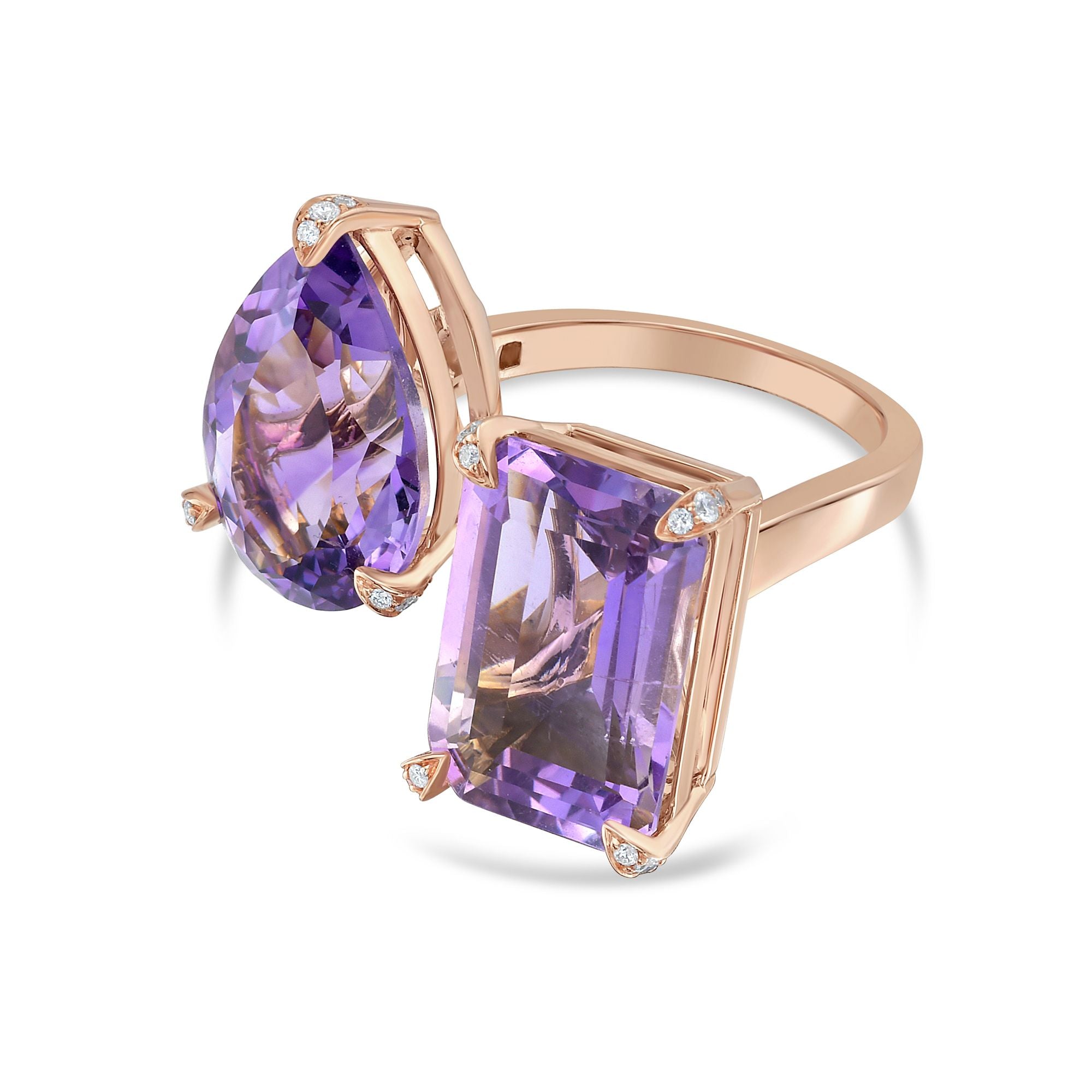 Amethyst Two-Stone Ring