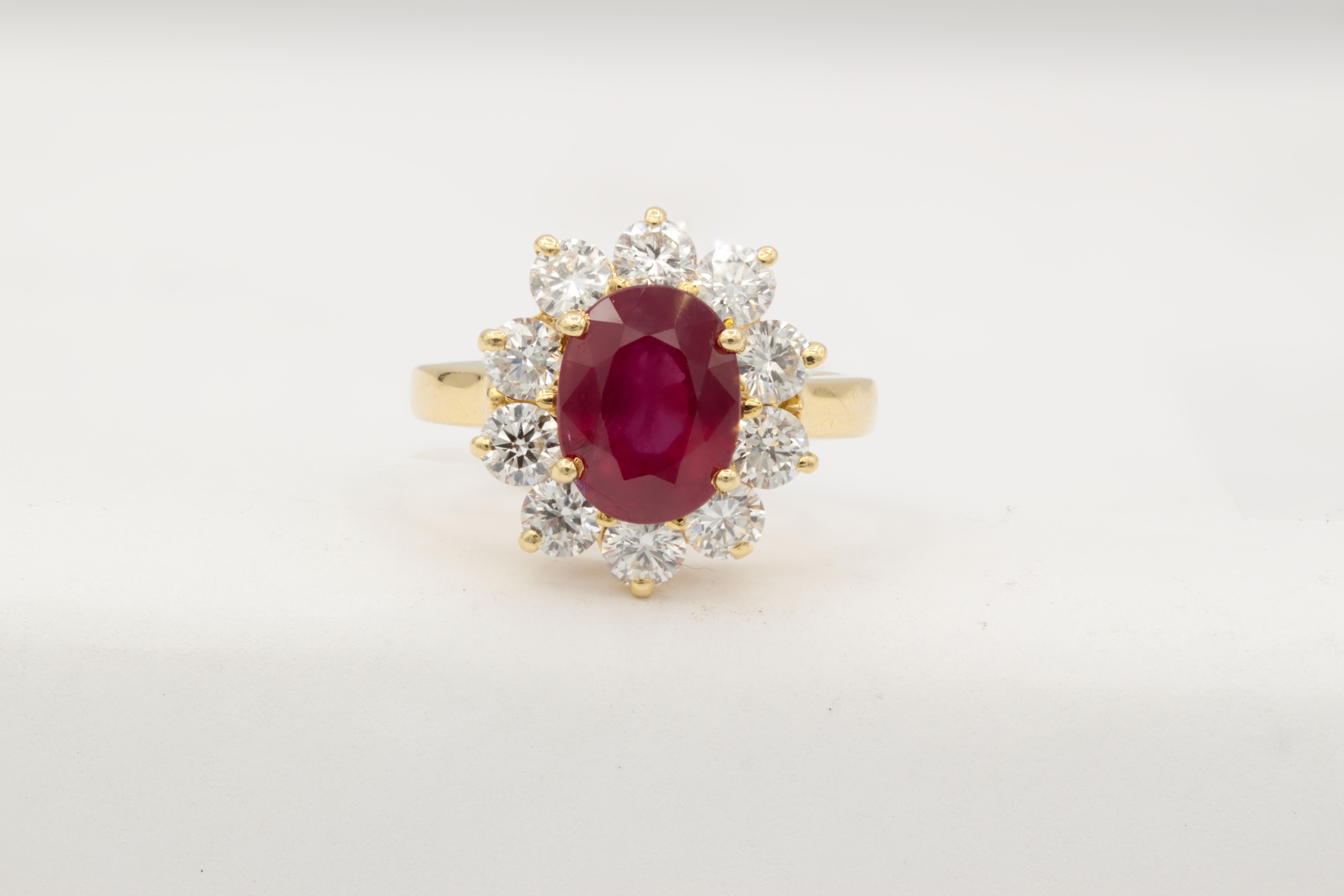 Princess Diana Ring with Ruby Diamond