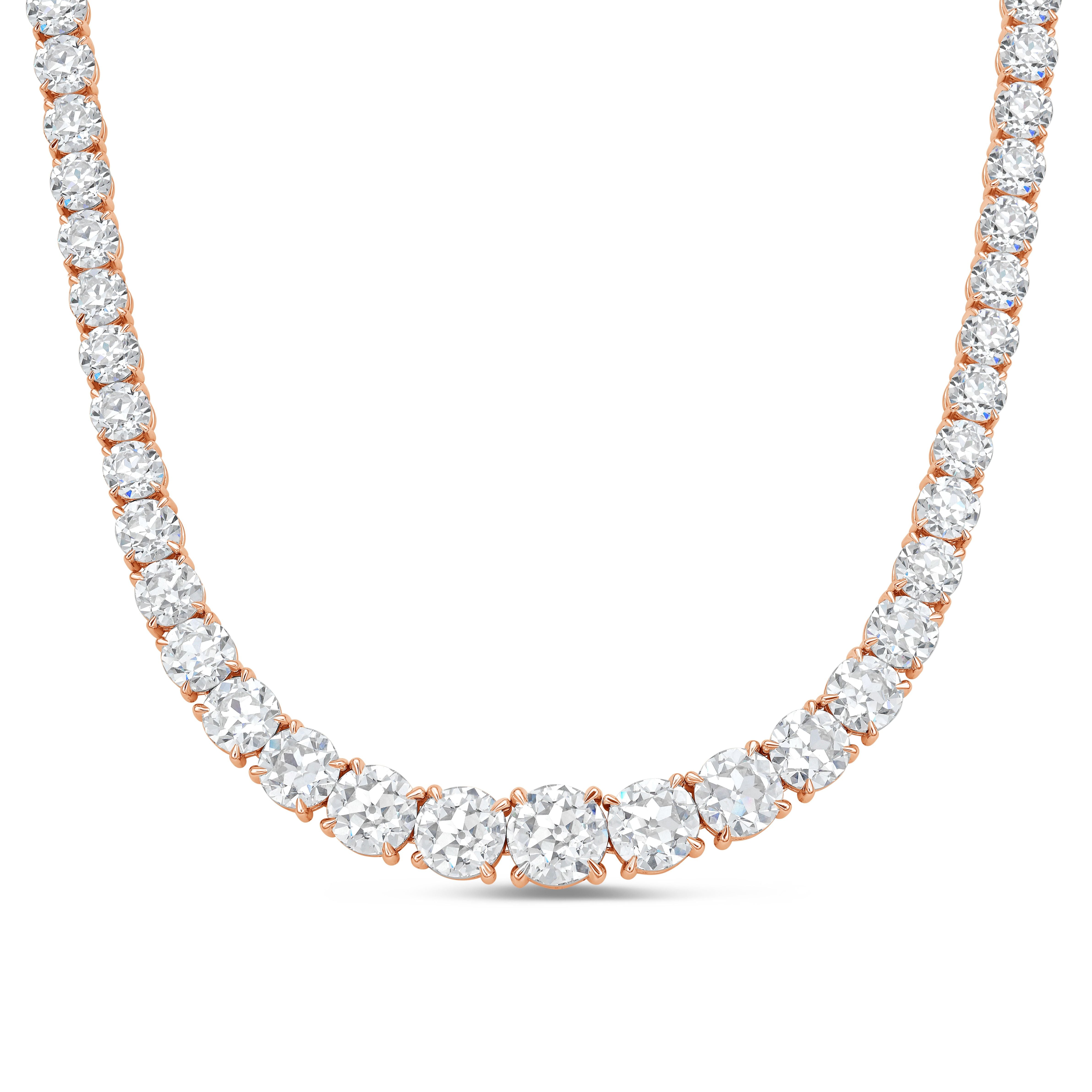 riviera diamond tennis necklace