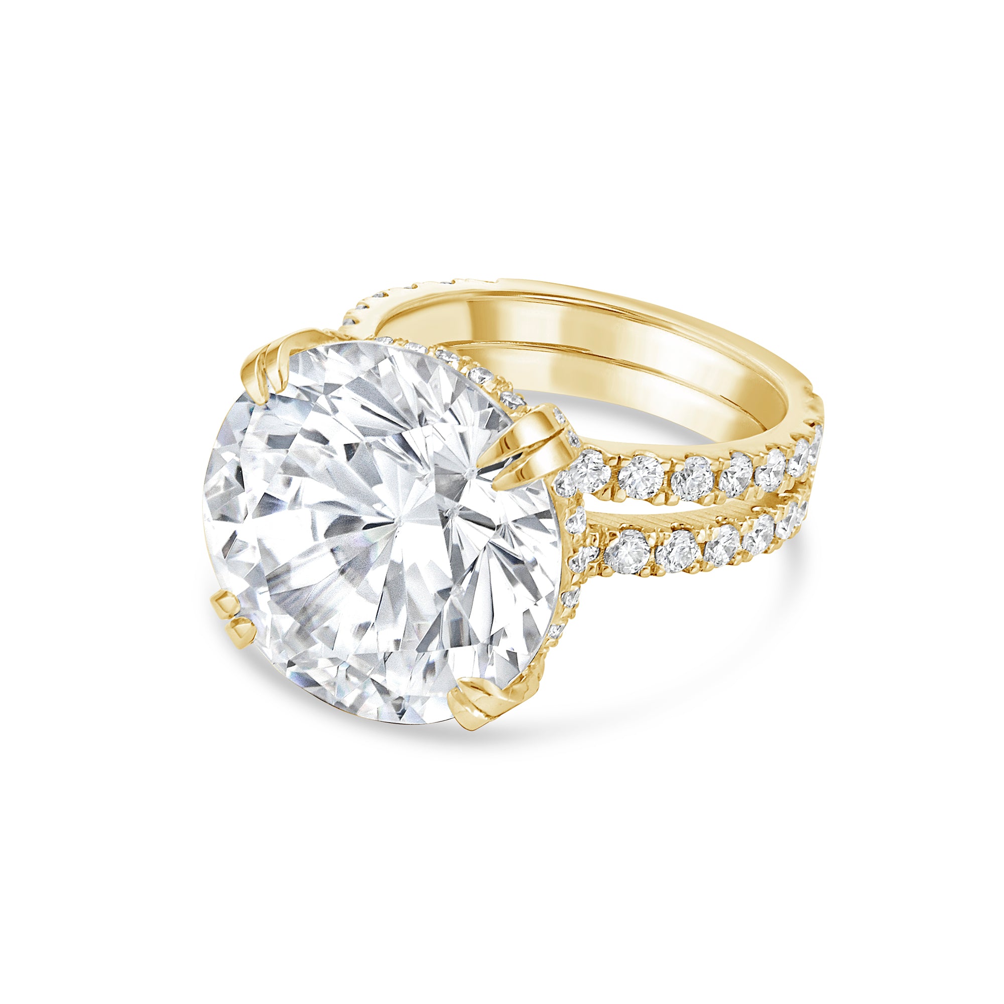 round cut engagement rings