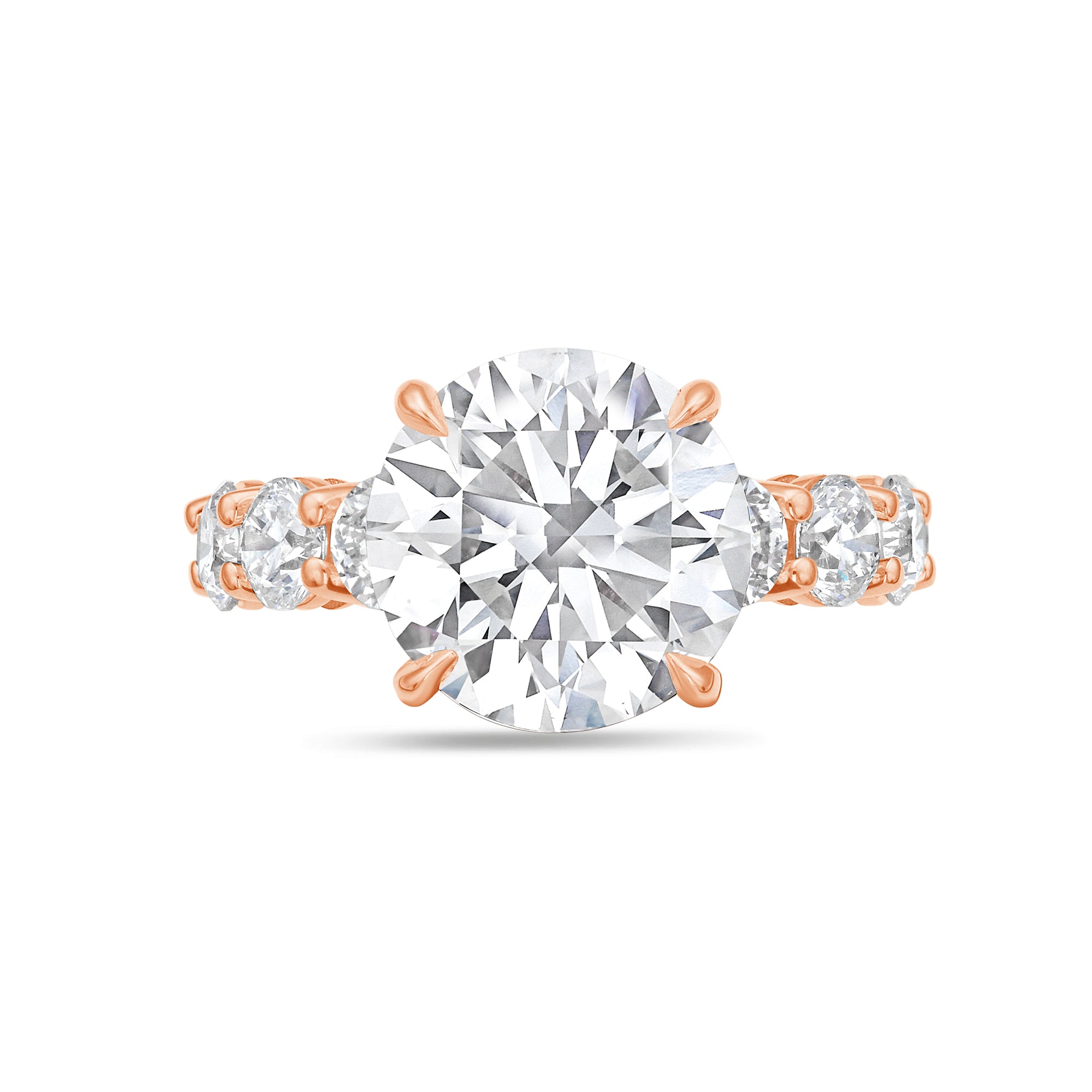 round diamond all around wedding rings