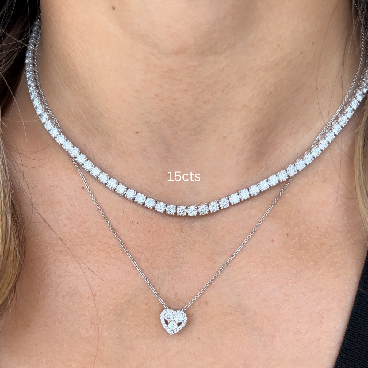 tennis necklaces lab grown diamond