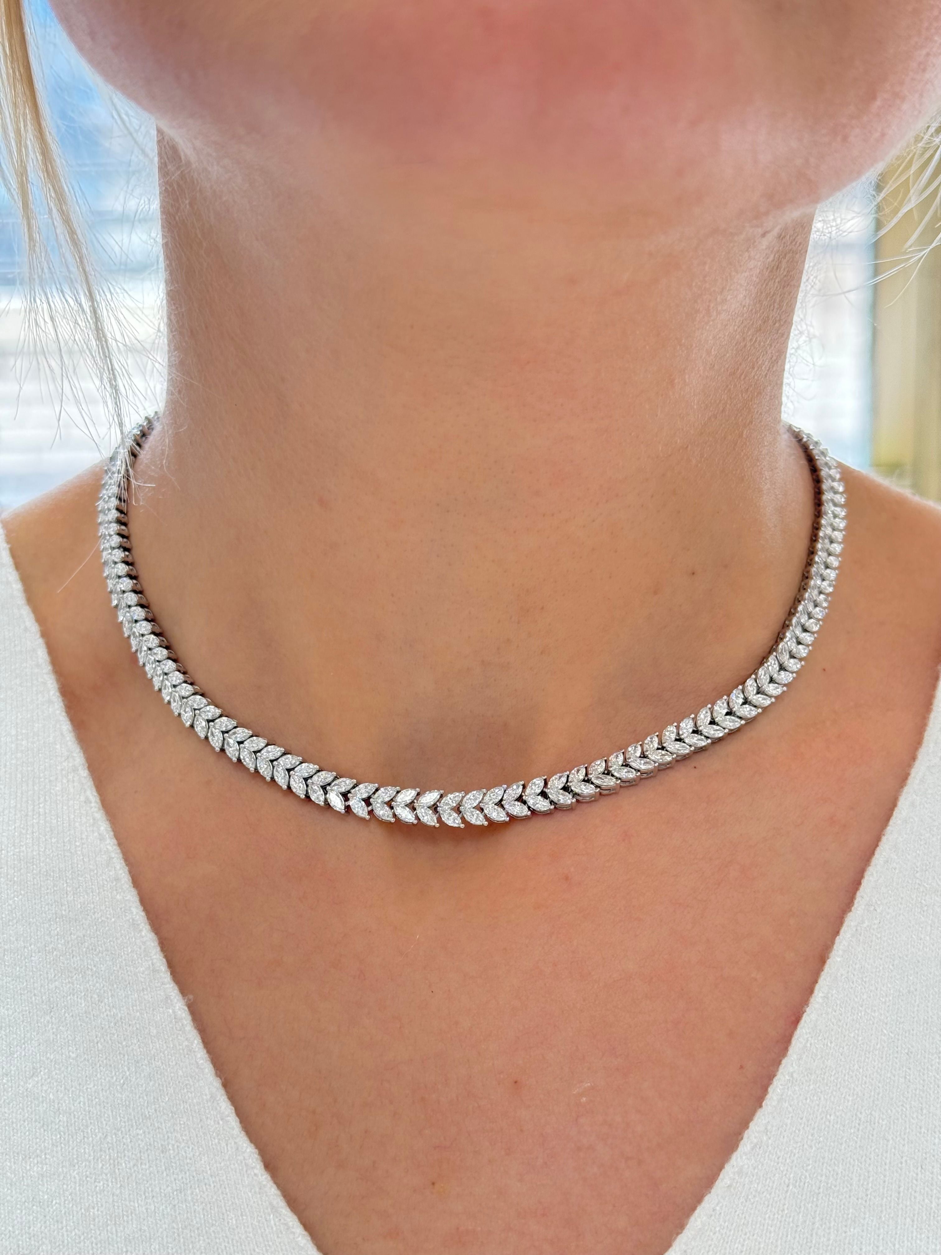 Lab Grown Marquise Diamond Necklace