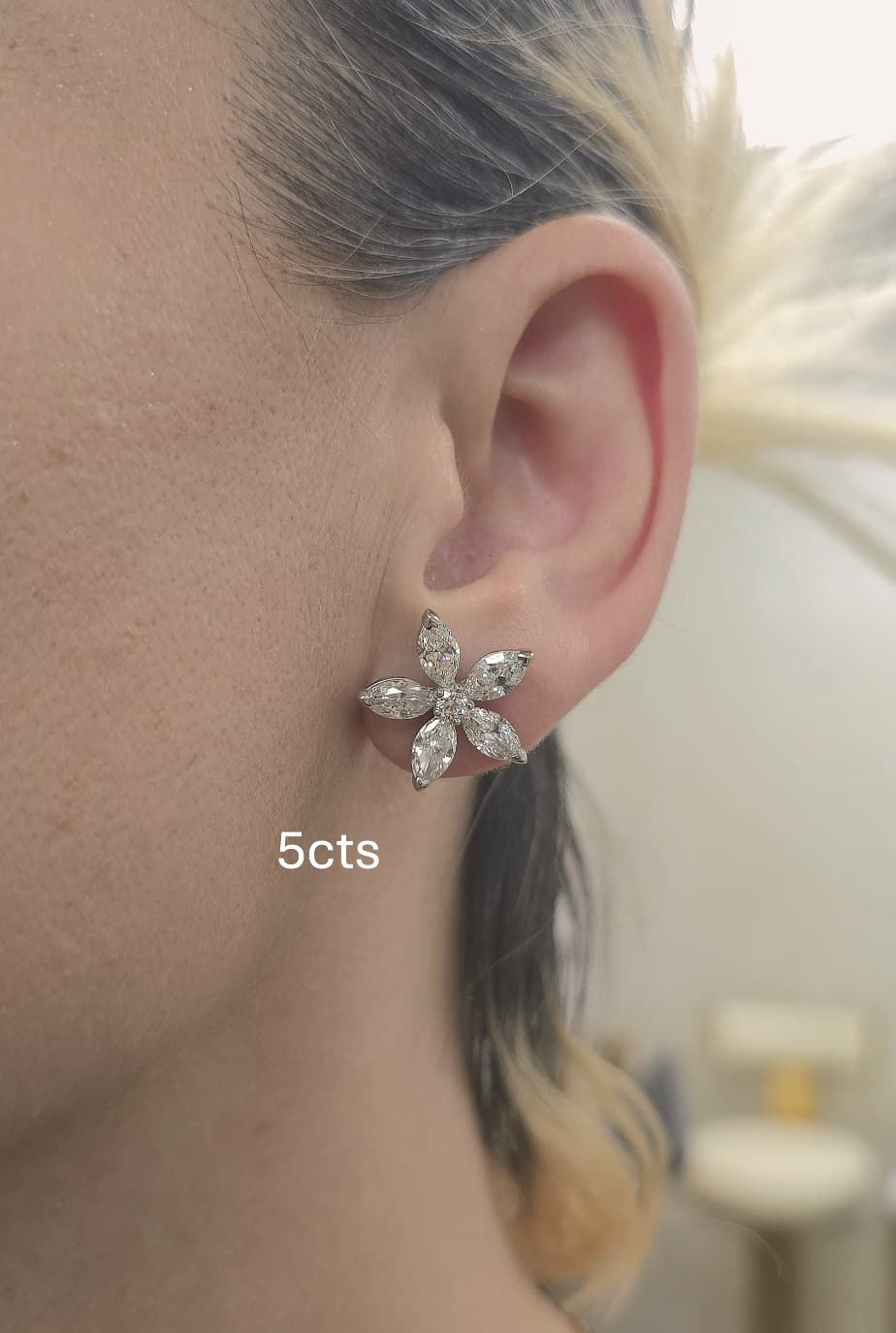 Lab Grown Diamond Flower Studs