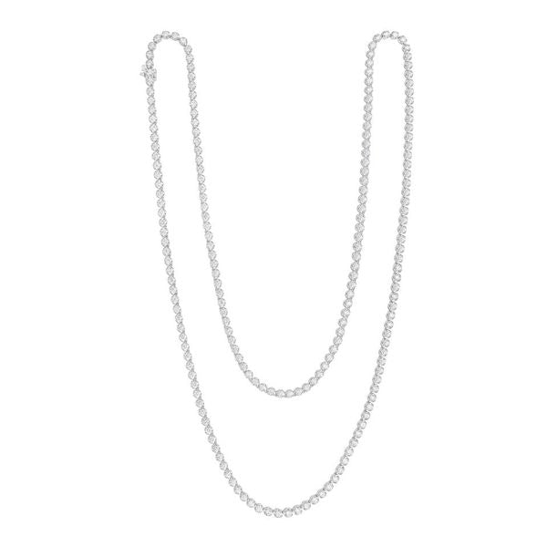Rose Gold Long Buttercup Tennis Necklace