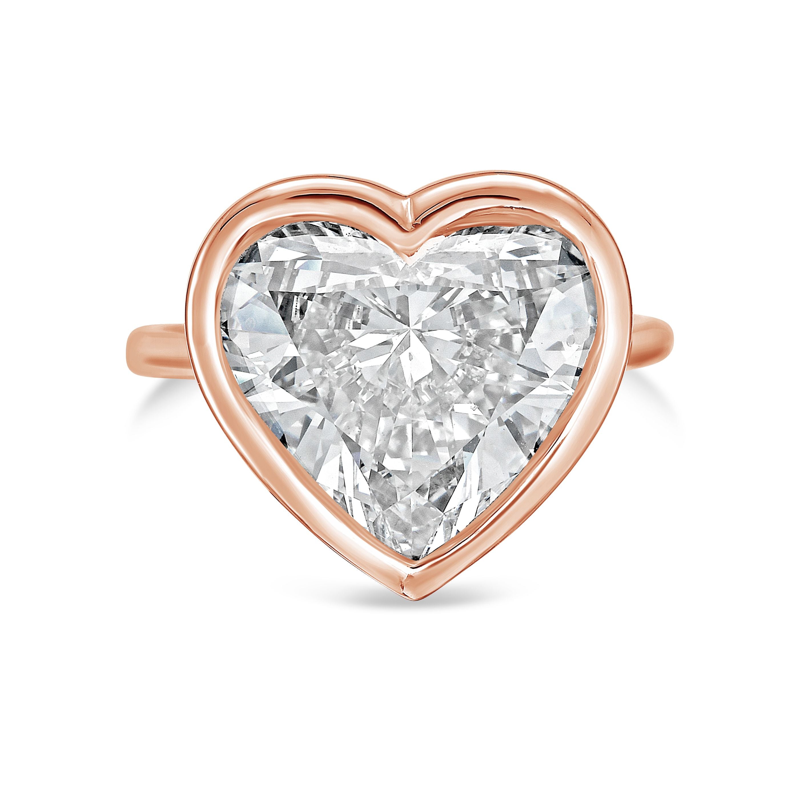 Lab Grown Heart Bezel Ring