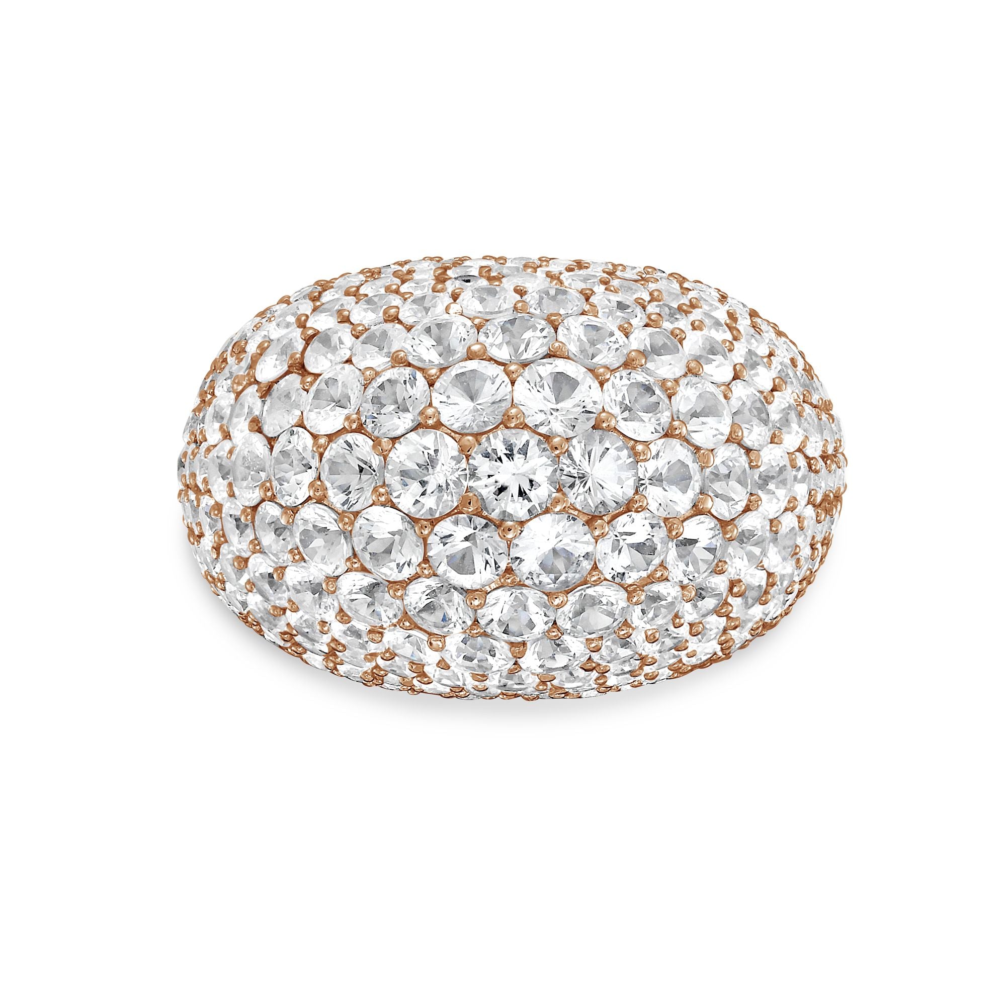 White Sapphire Dome Ring