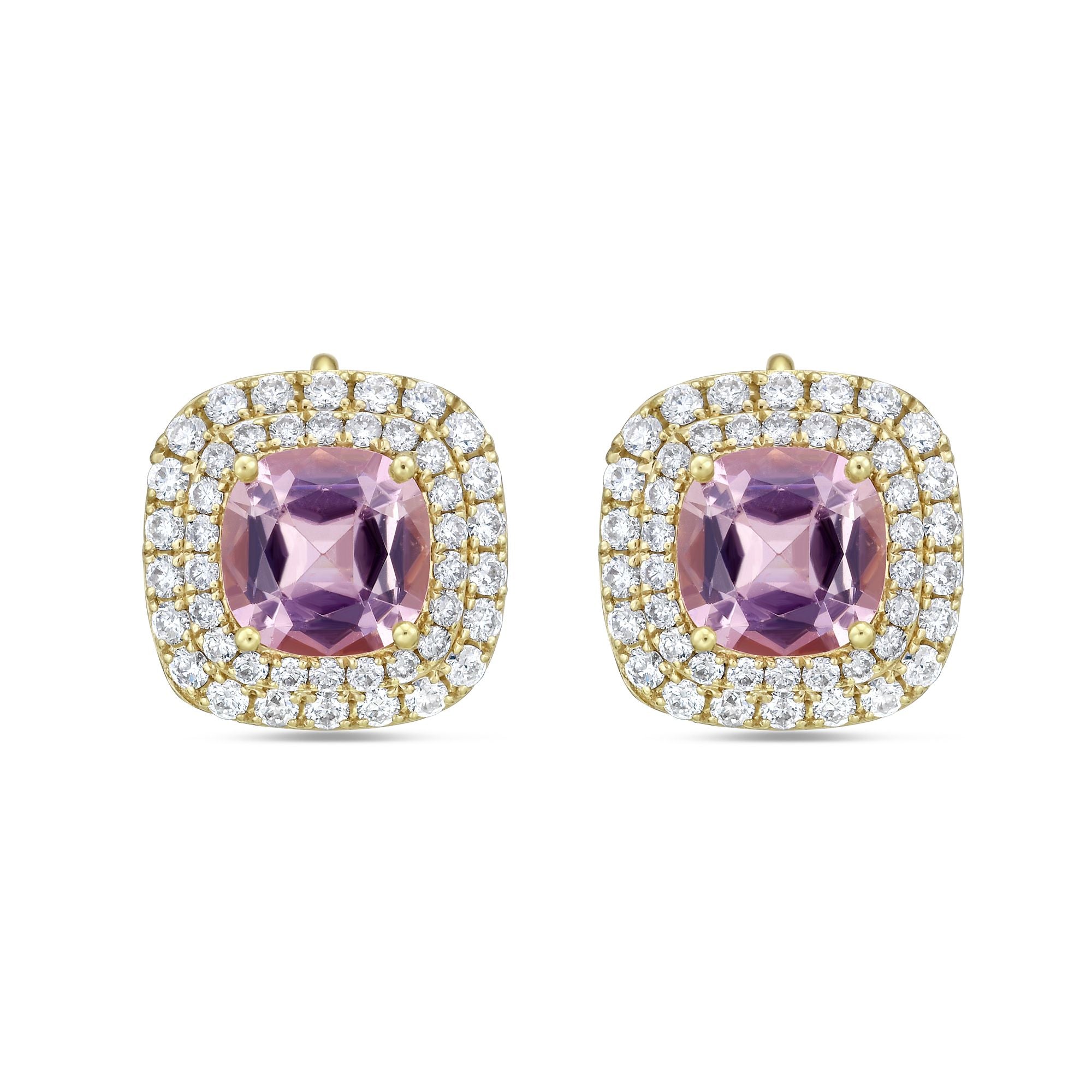 Tourmaline Diamond Stud Earrings