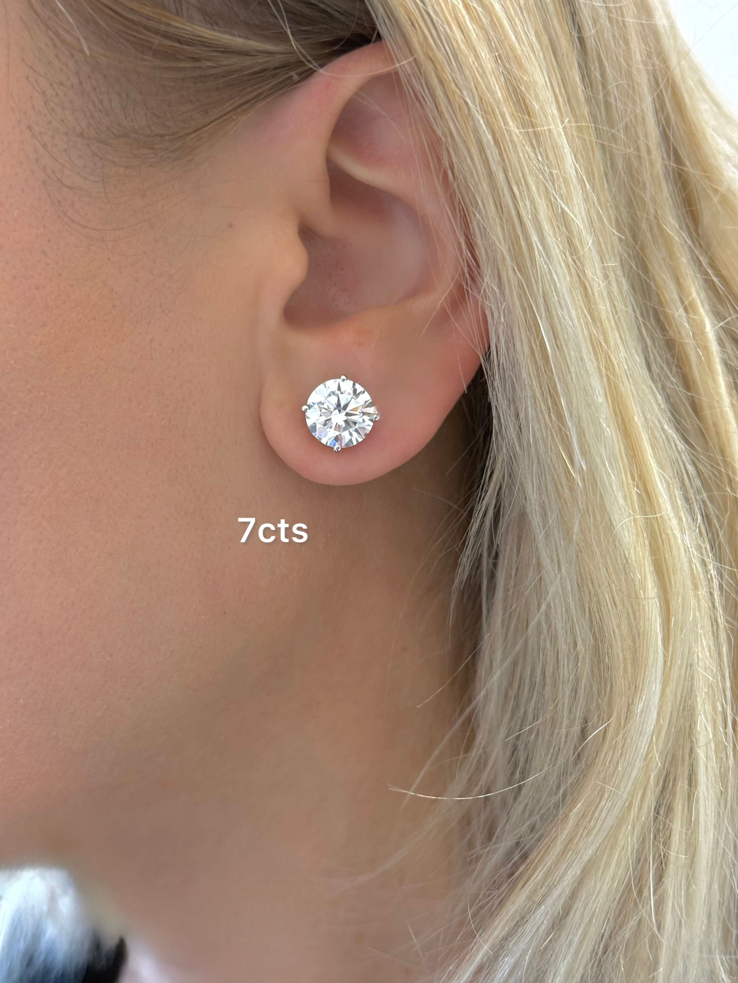 Lab Grown 4 Prong Round Diamond Studs