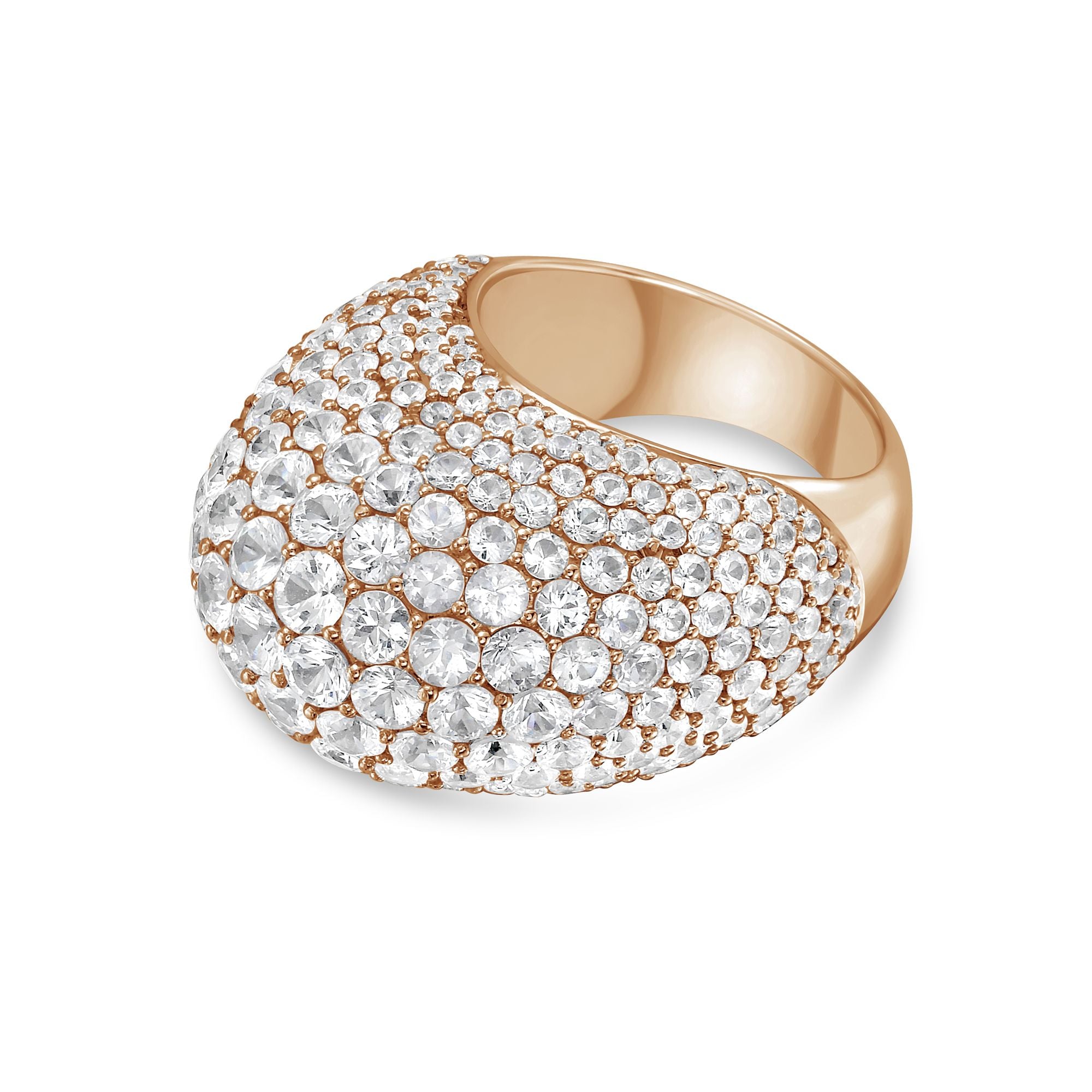 White Sapphire Dome Ring