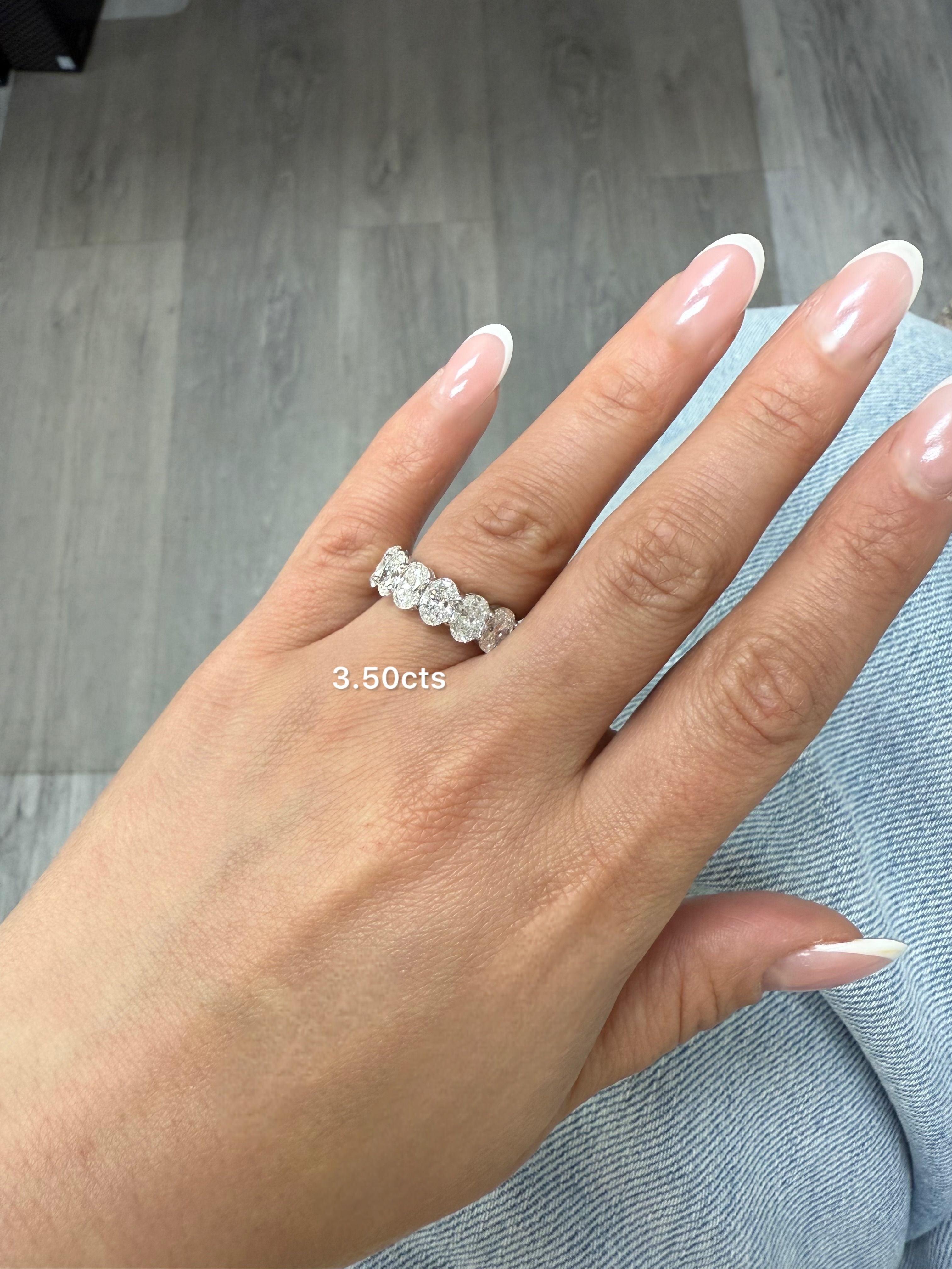 Lab Grown 7 Stone Oval Diamond Band