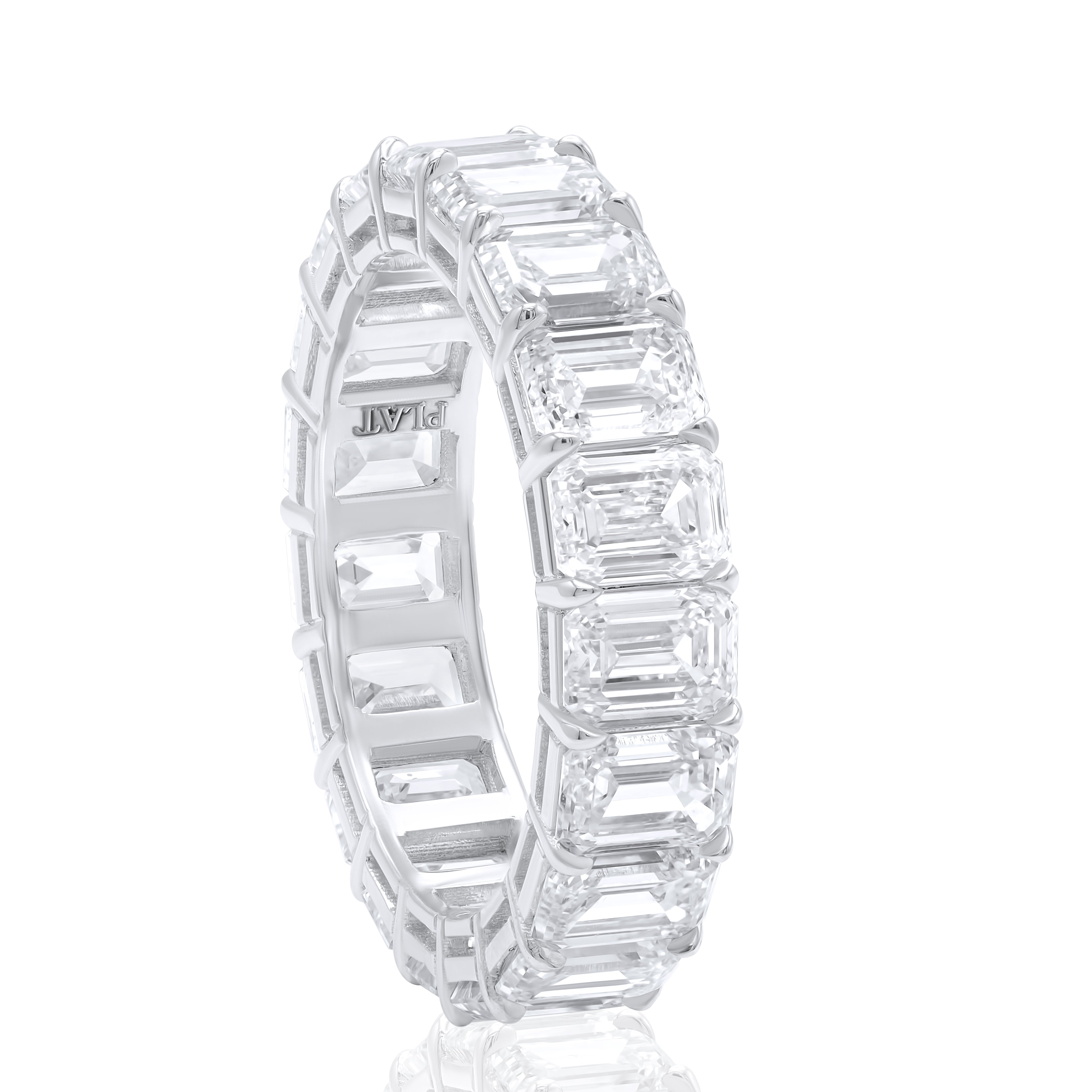 emerald cut diamond eternity band
