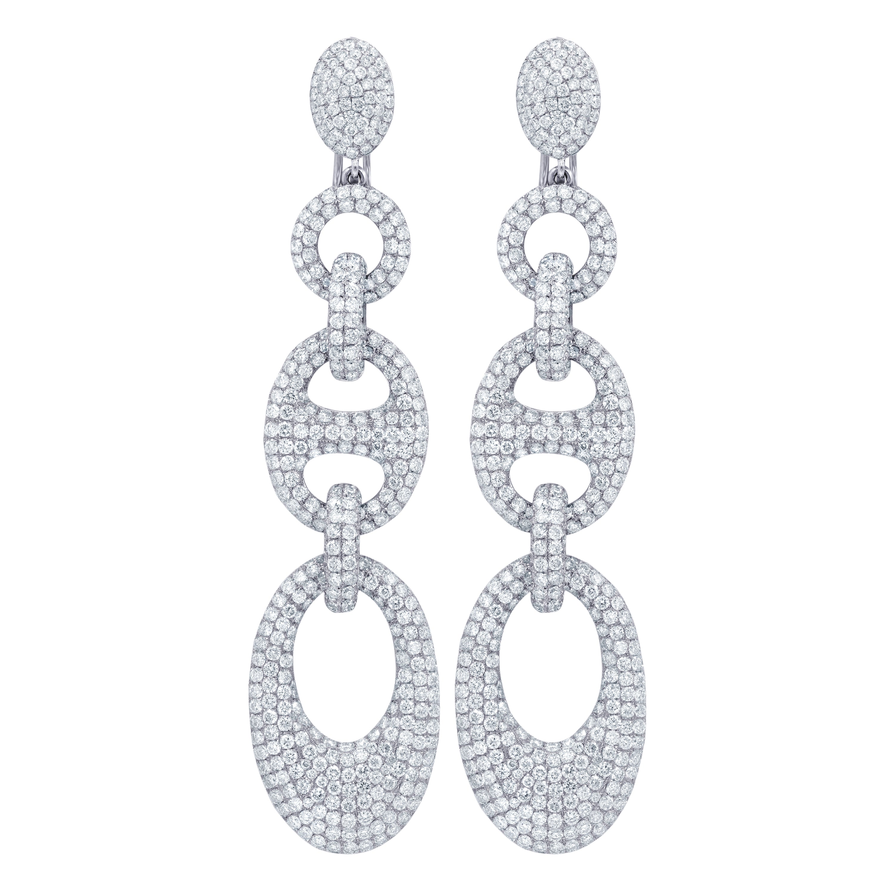 pave diamond stud earrings