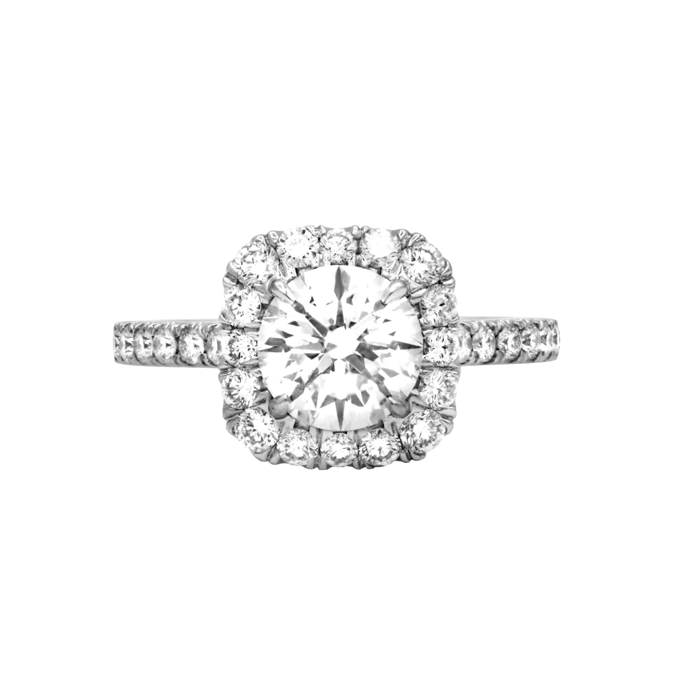 Round Halo Diamond Ring