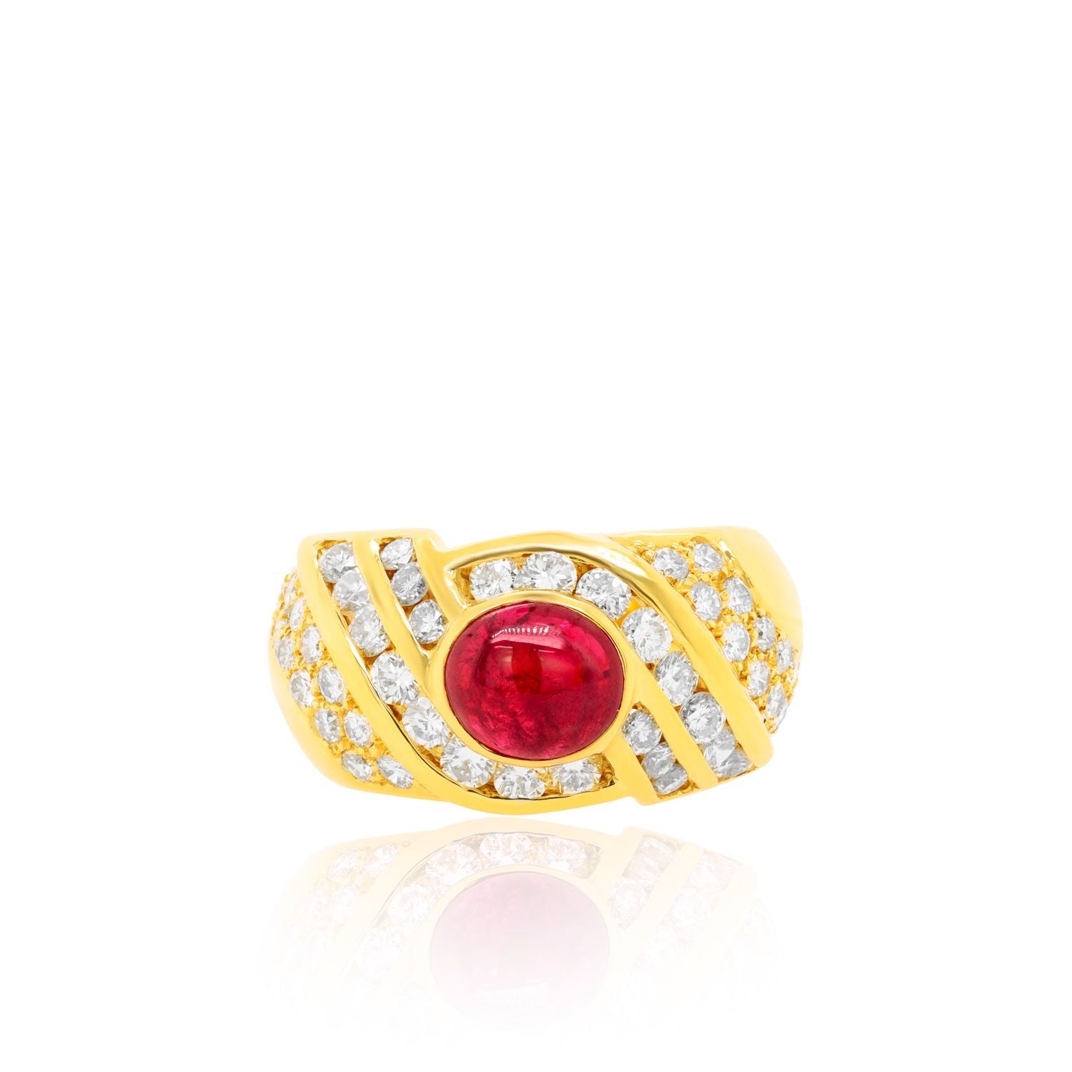 Ruby Cigar Band Ring