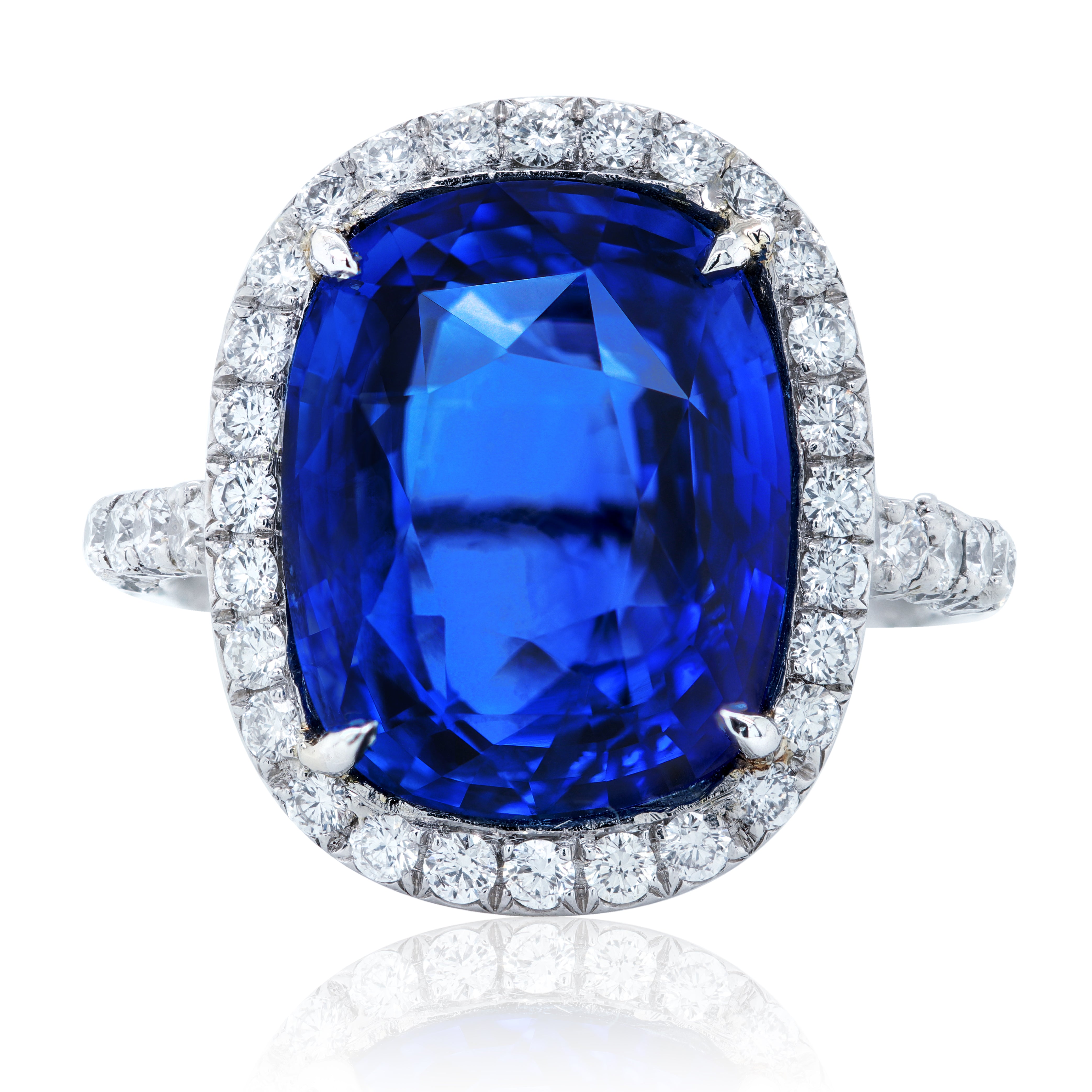 Sapphire Pave Diamond Ring